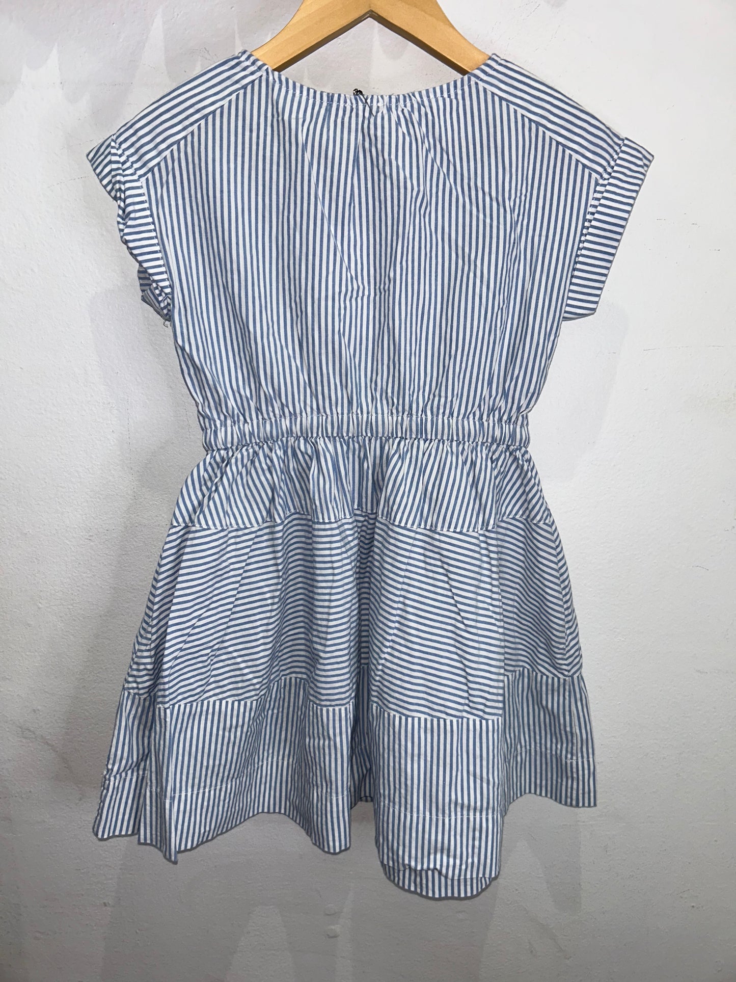Crewcuts blue stripe dress 5y