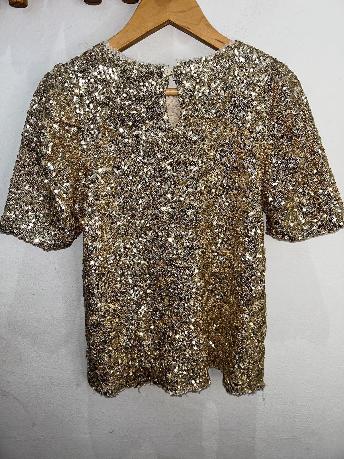 Gold sequin blouse 10y
