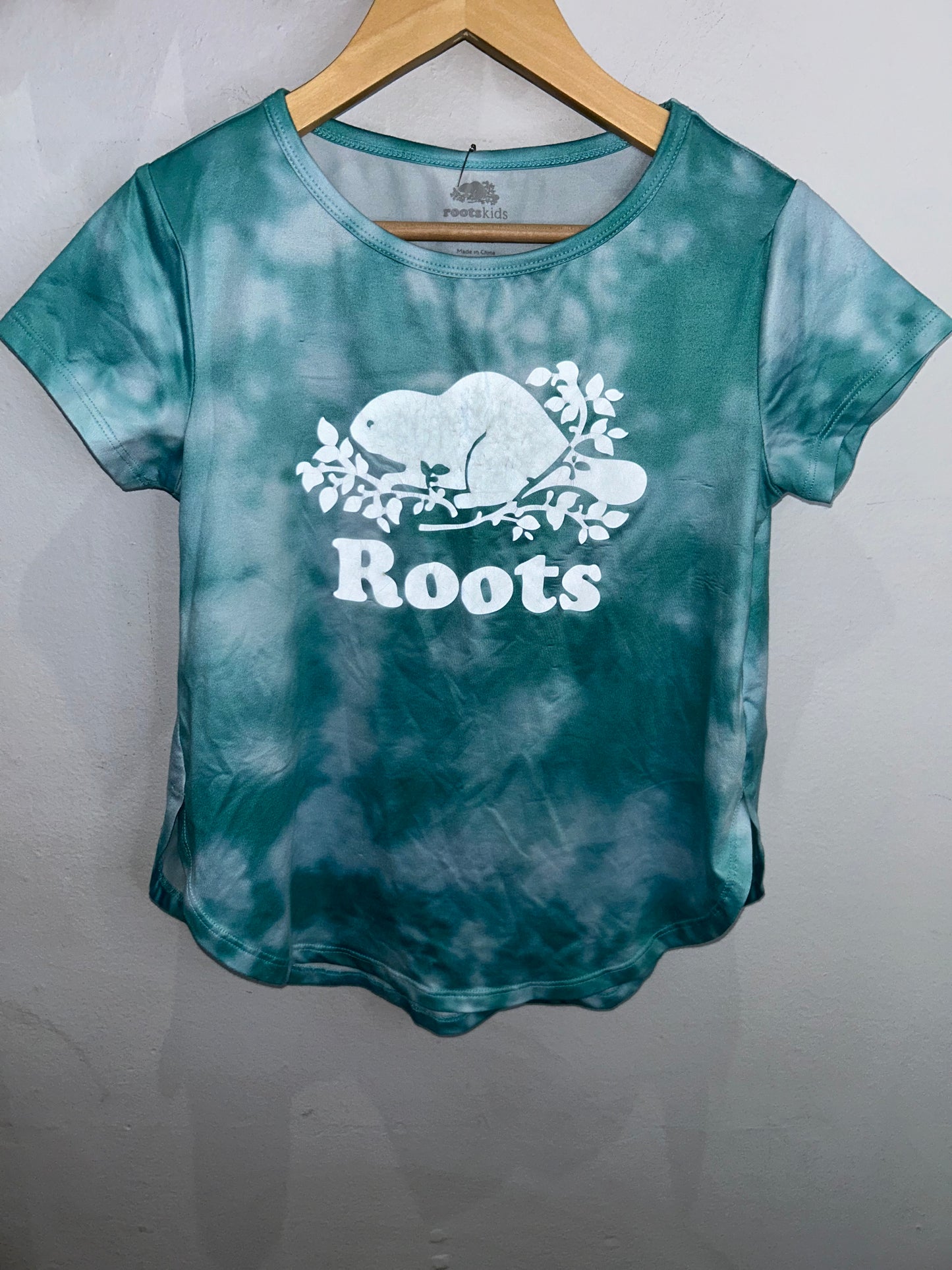 Roots blue activewear tee 7-8y
