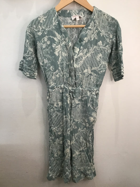 Breezy blue print romper 4-5y