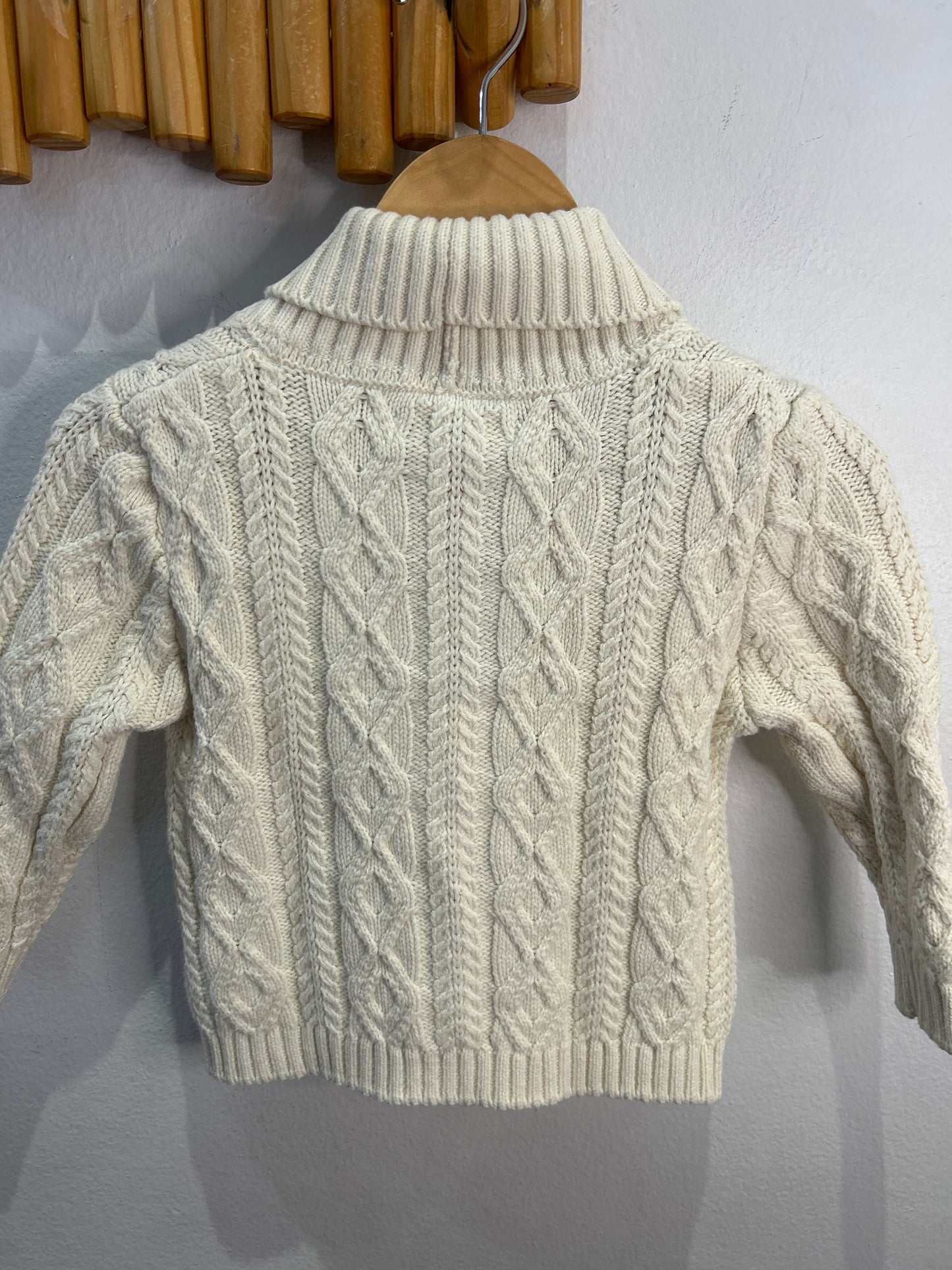 Cream cable knit cardigan 18m
