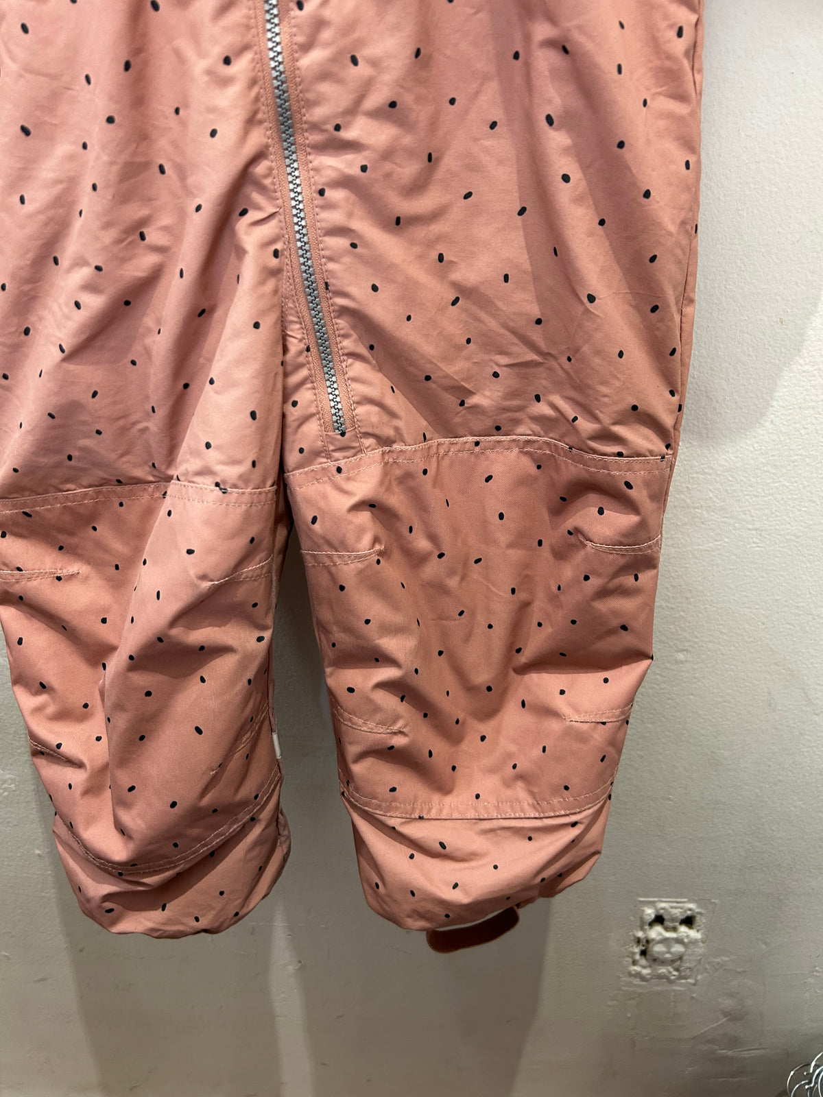 Pink dots lightweight snowsuit 2-4y