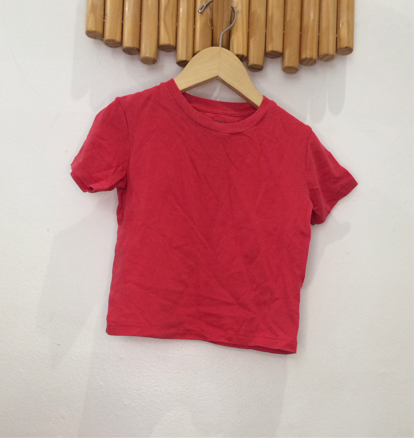 Red cotton tee 6-9m