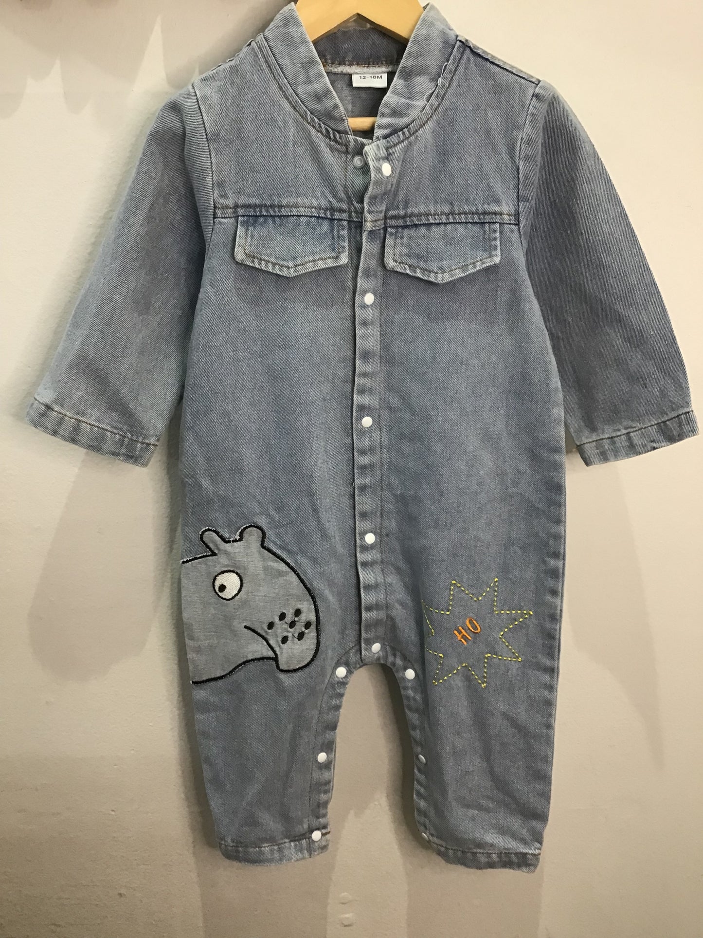 Denim coveralls tapir 12-18m