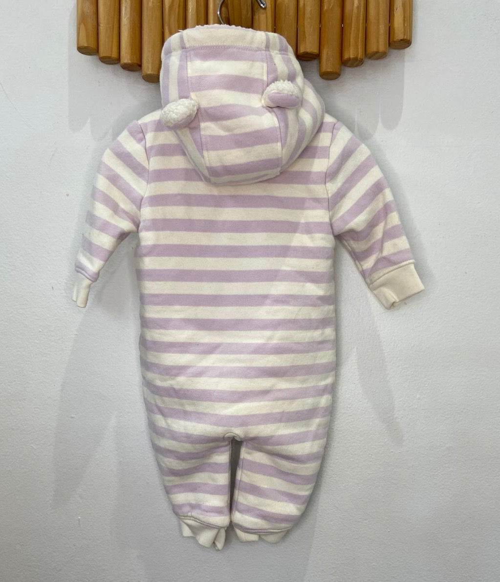 GAP purple stripe bunting 3-6m