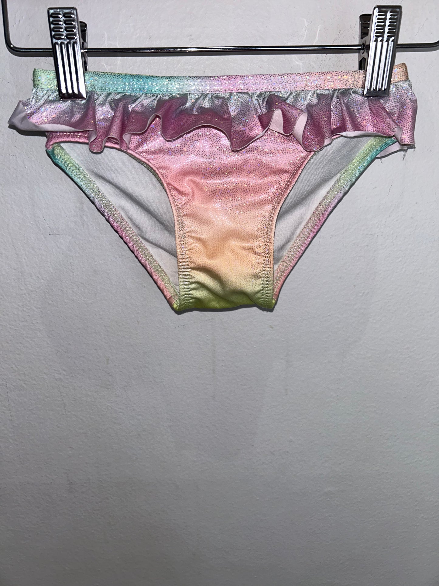 Pastel sparkly swimsuit 2y