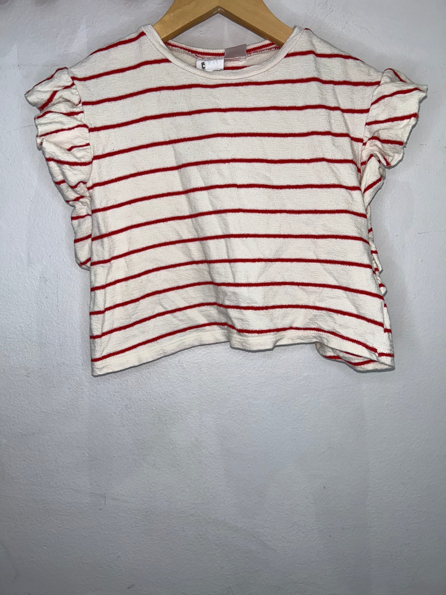 Red stripe tee 3-4y