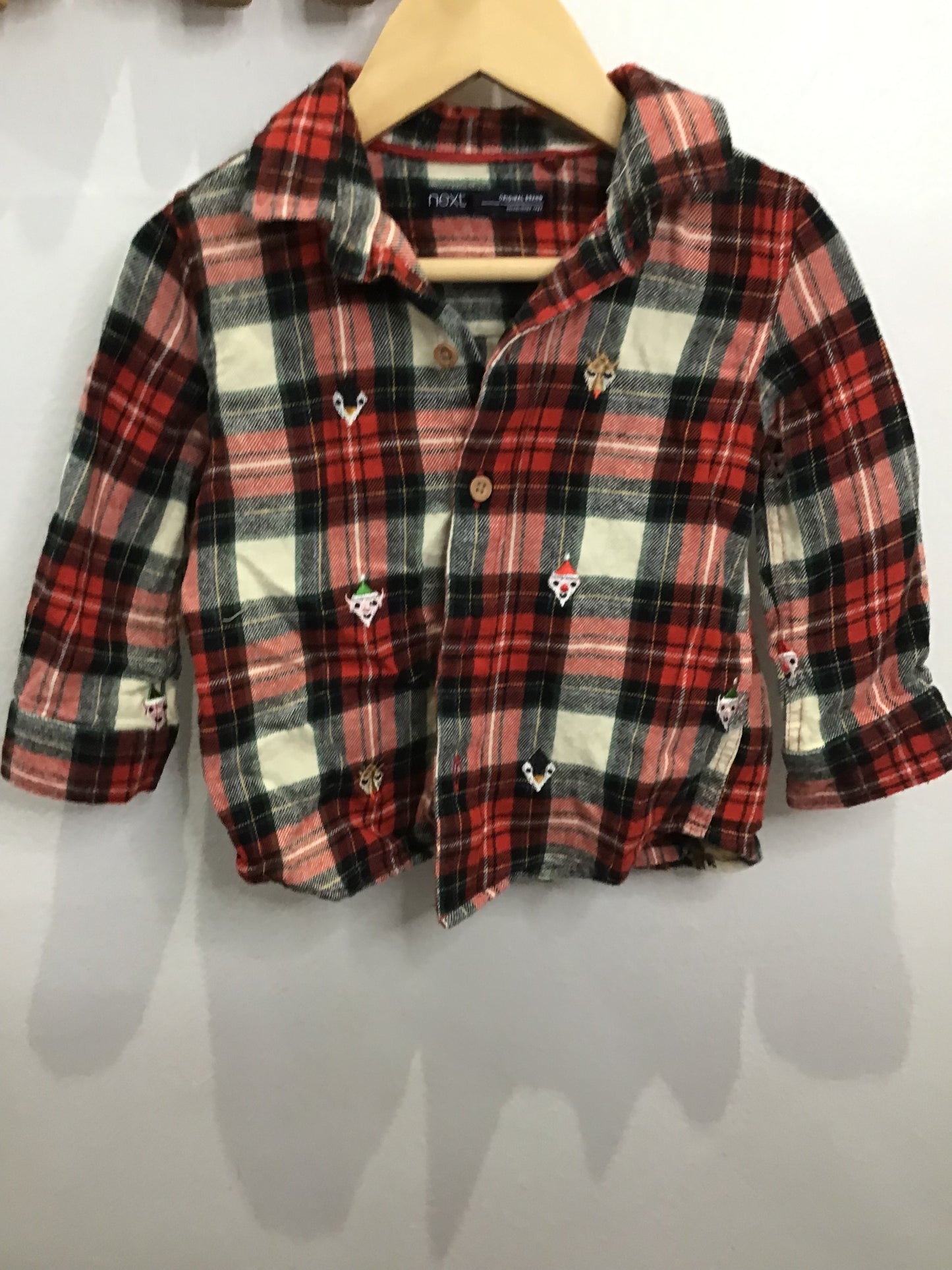 Winter embroidery flannel shirt 12-18m