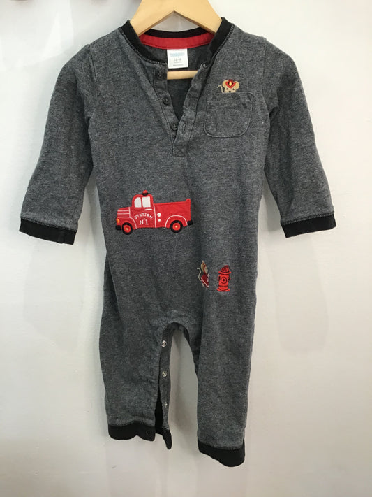 Romper fire truck mice 12-18m