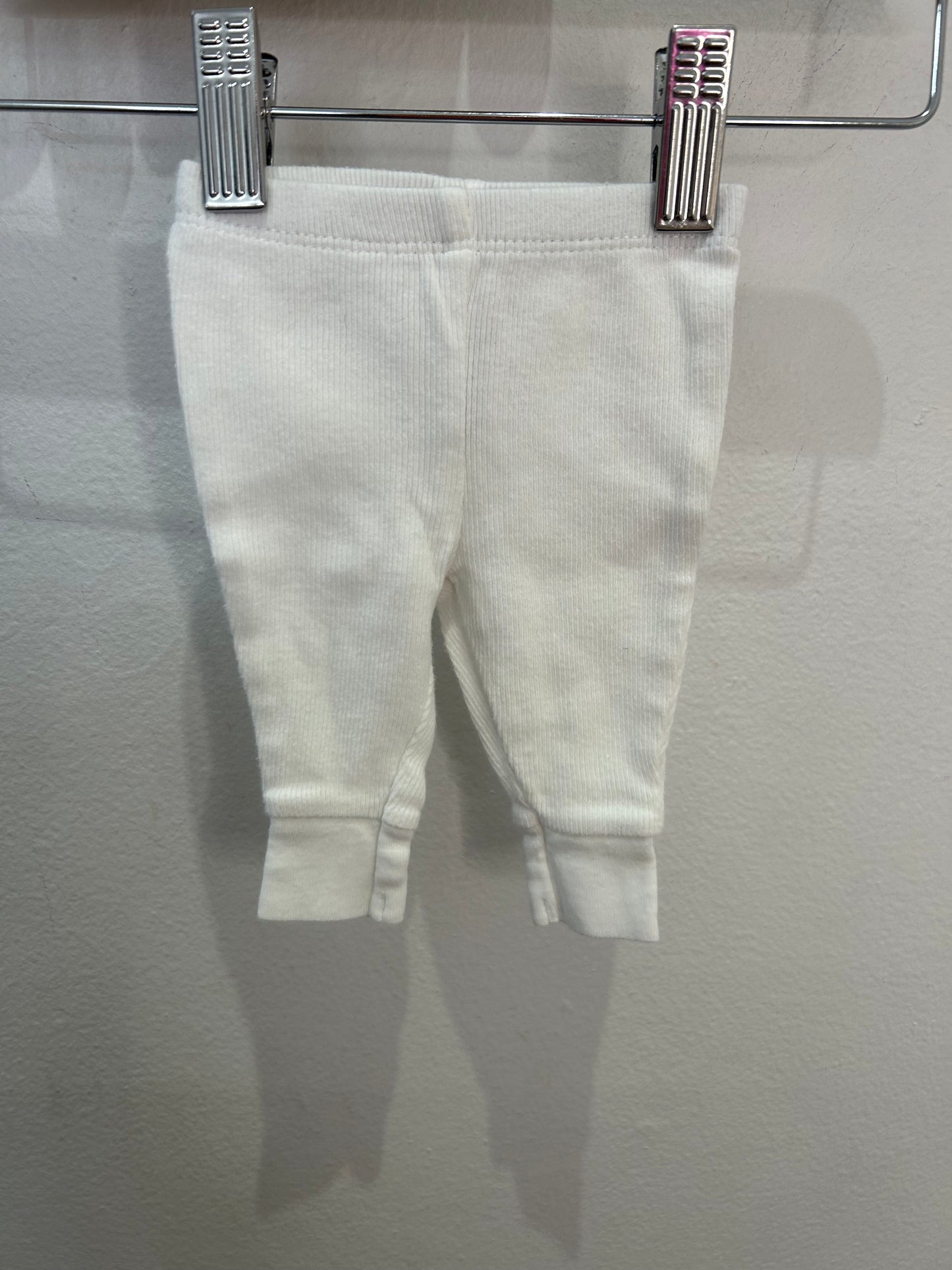 White ribbed set newborn