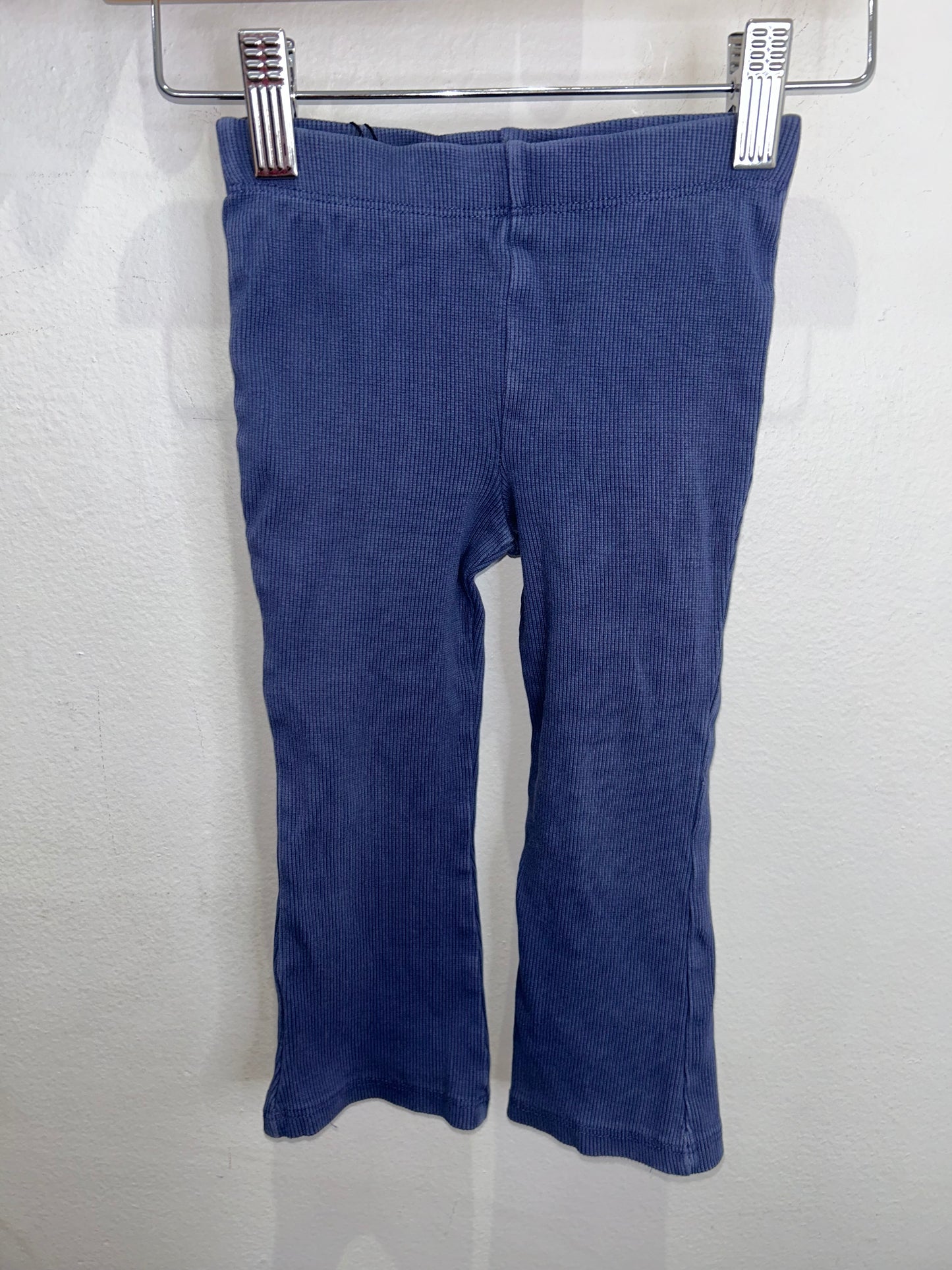 Blue flare ribbed pants 2y