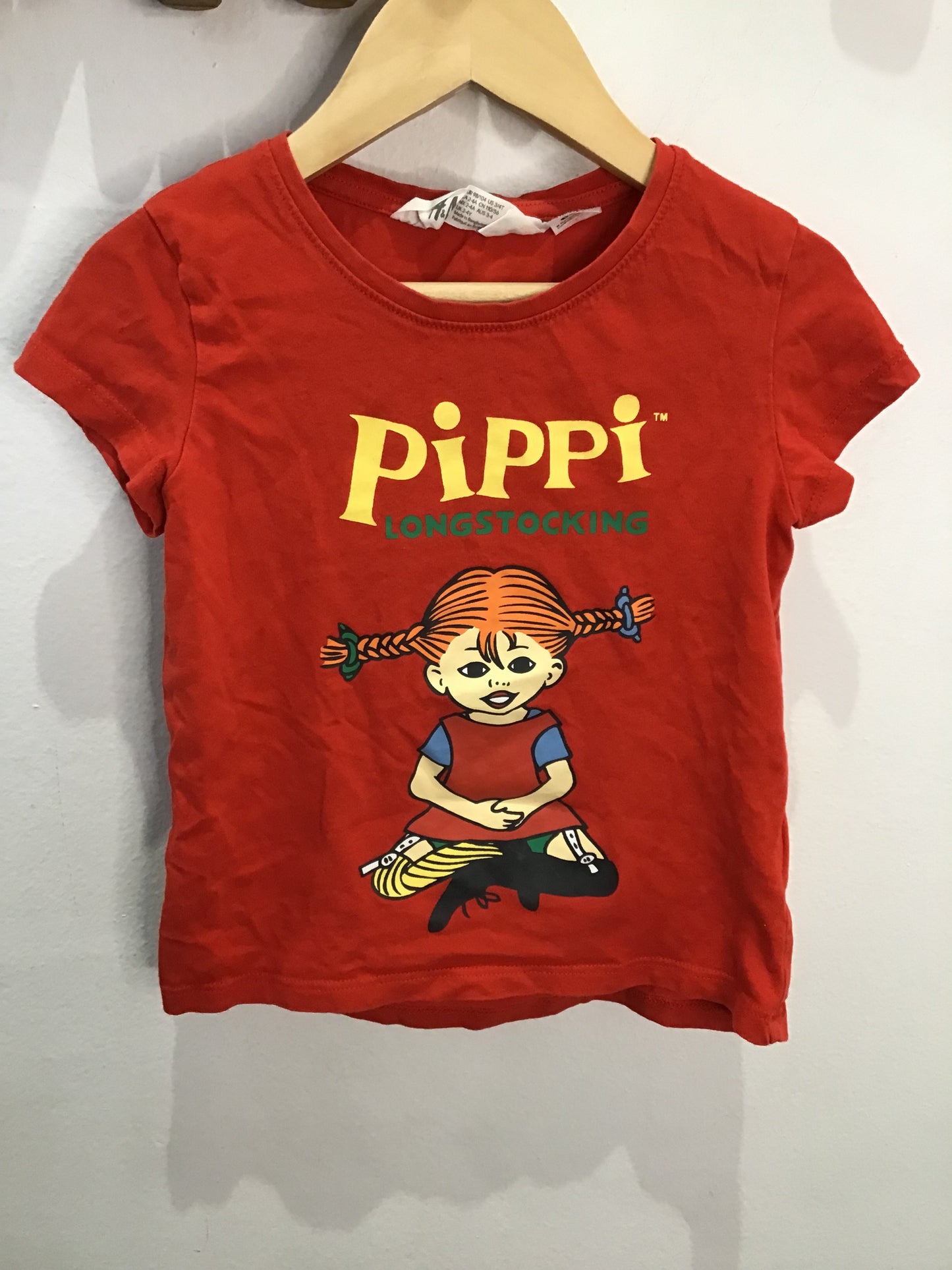 Tee Pippi Longstocking 2-4y