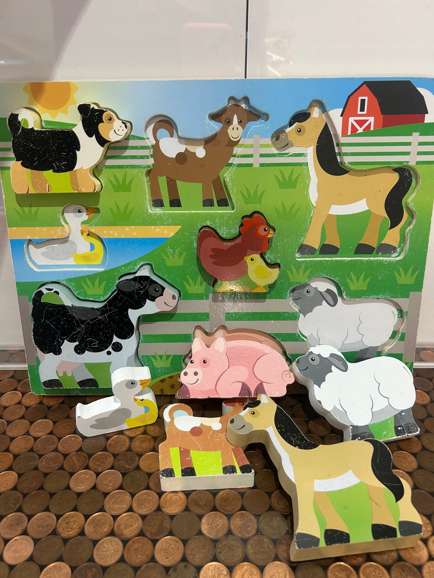 Melissa & Doug wooden farm puzzle