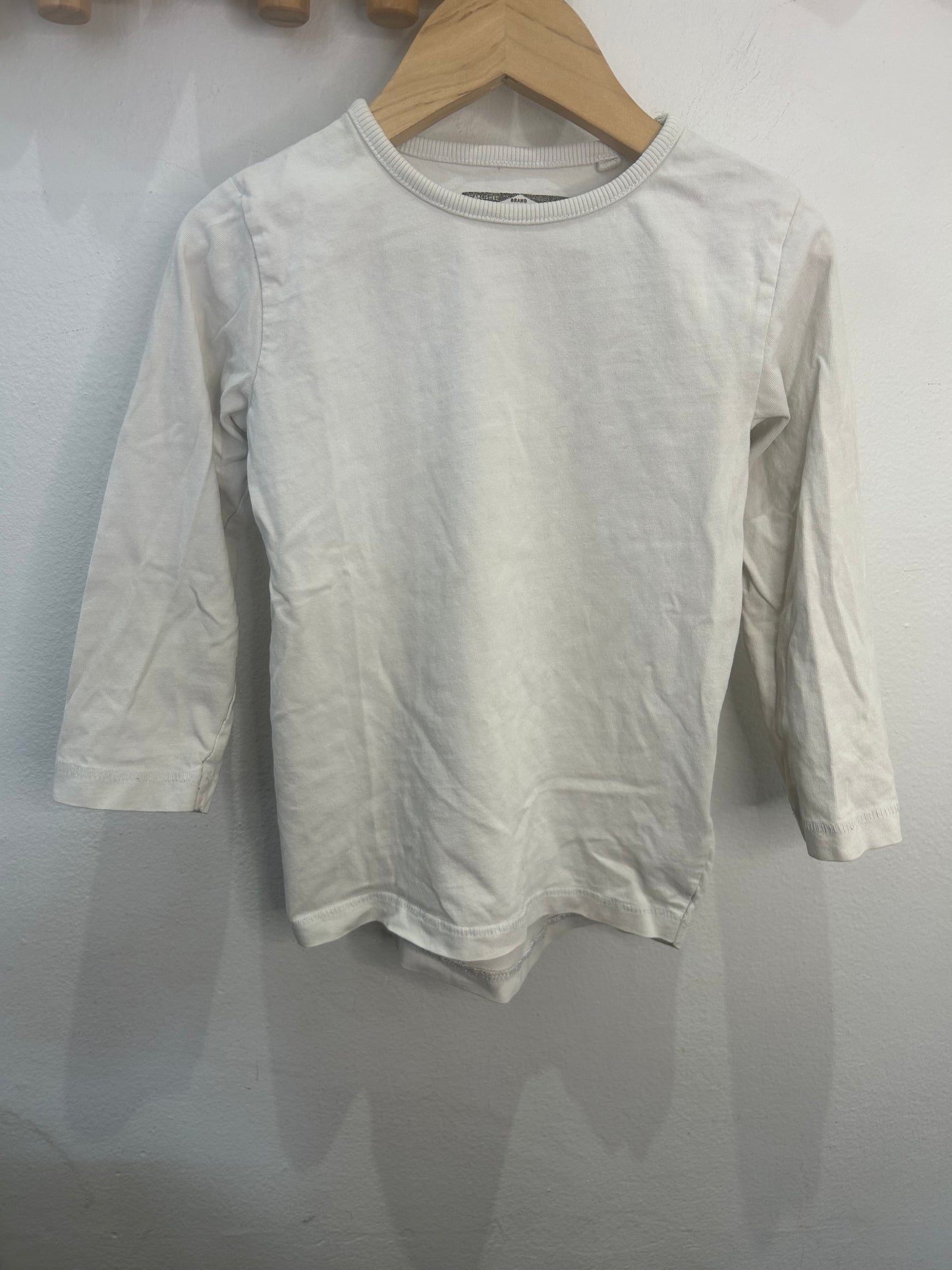 White longlseeve 2-3y