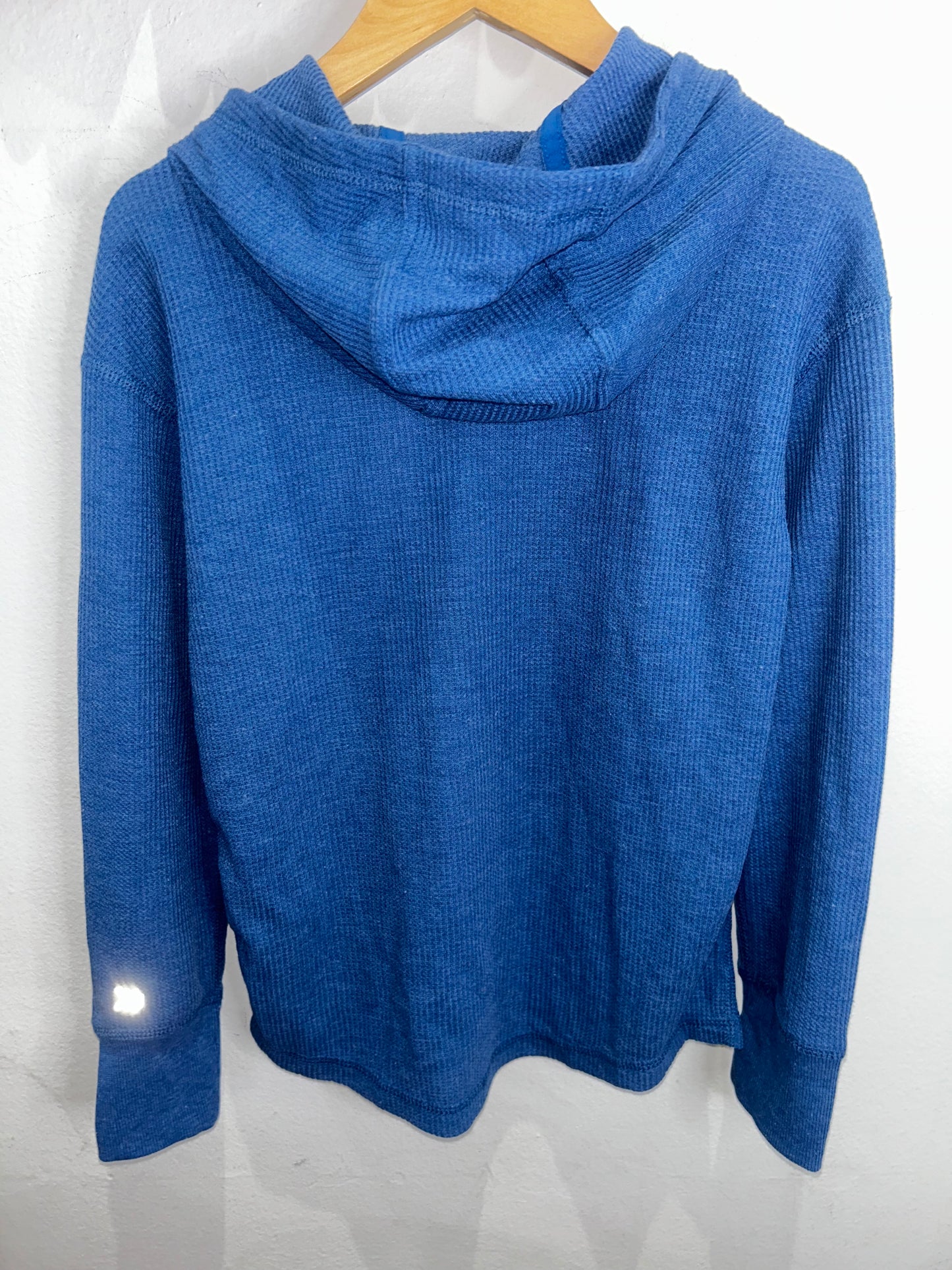 Mid blue waffle hooded tee 6-7y