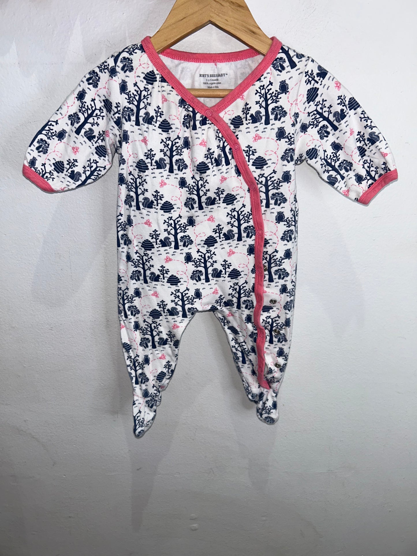Burts Bees forest and bees sleeper 3-6m