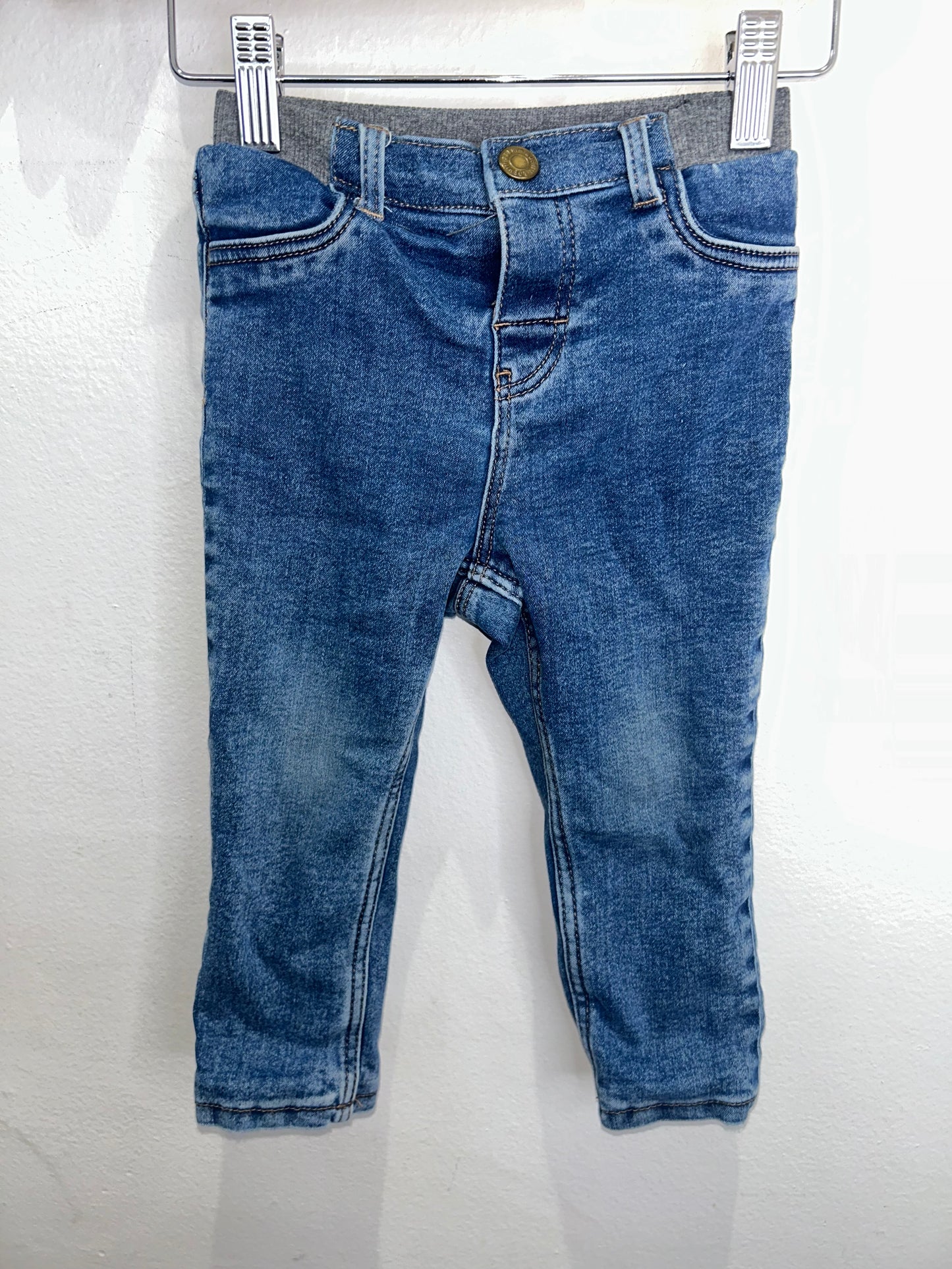 Stretchy cotton lined jeans 12-18m