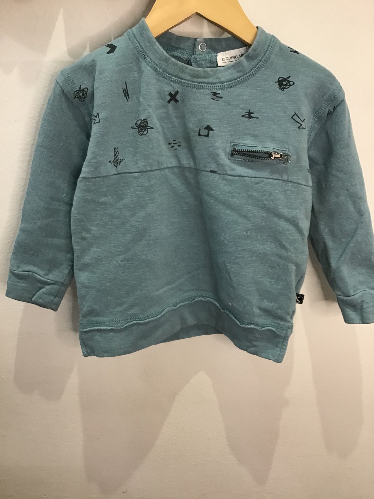 Light blue doodles pullover 24m