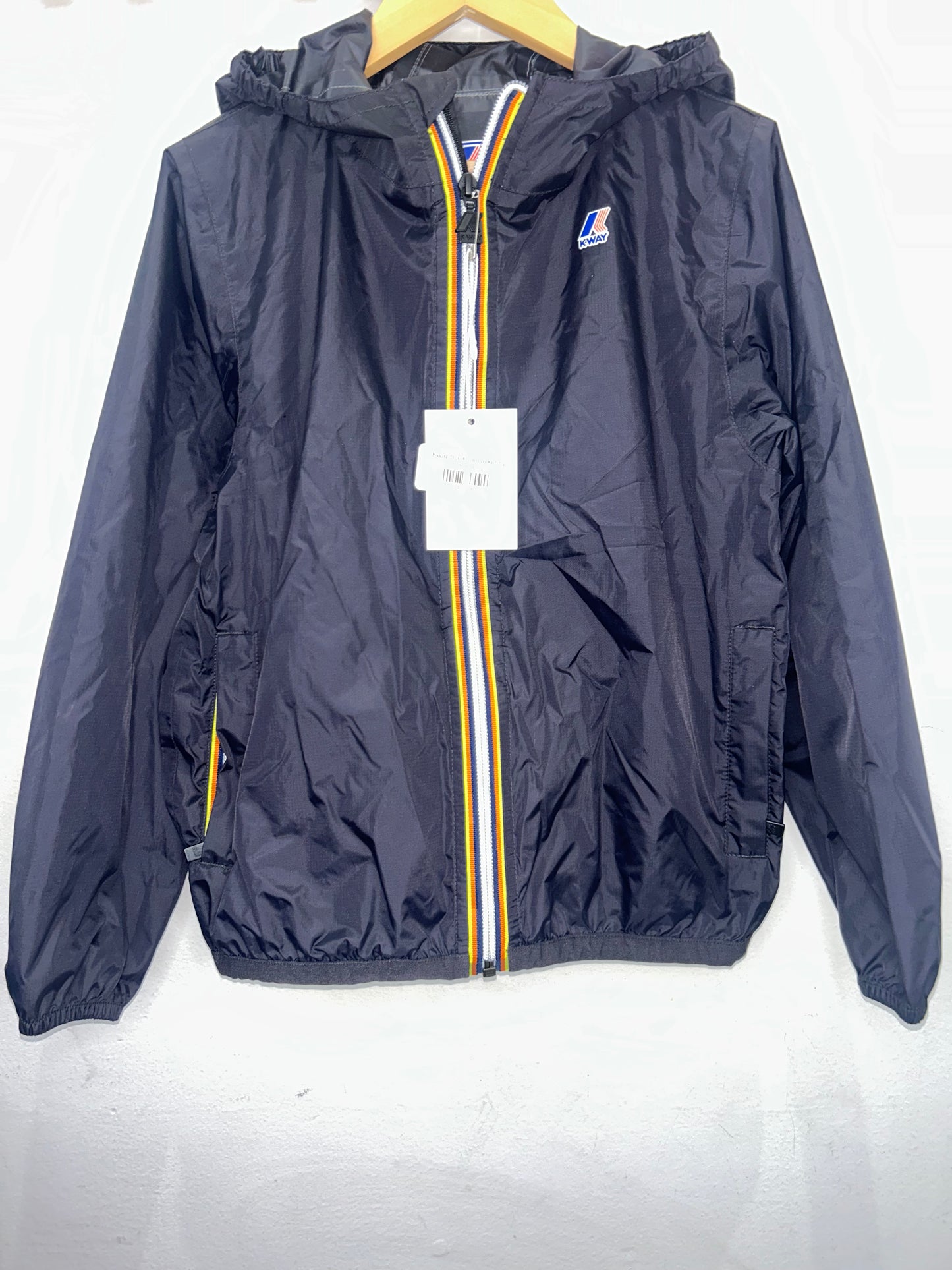 Kway black rainjacket 8y