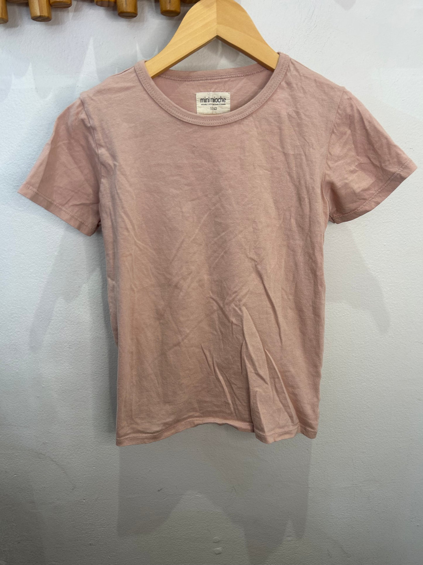 Minimioche pink tee 11-12y