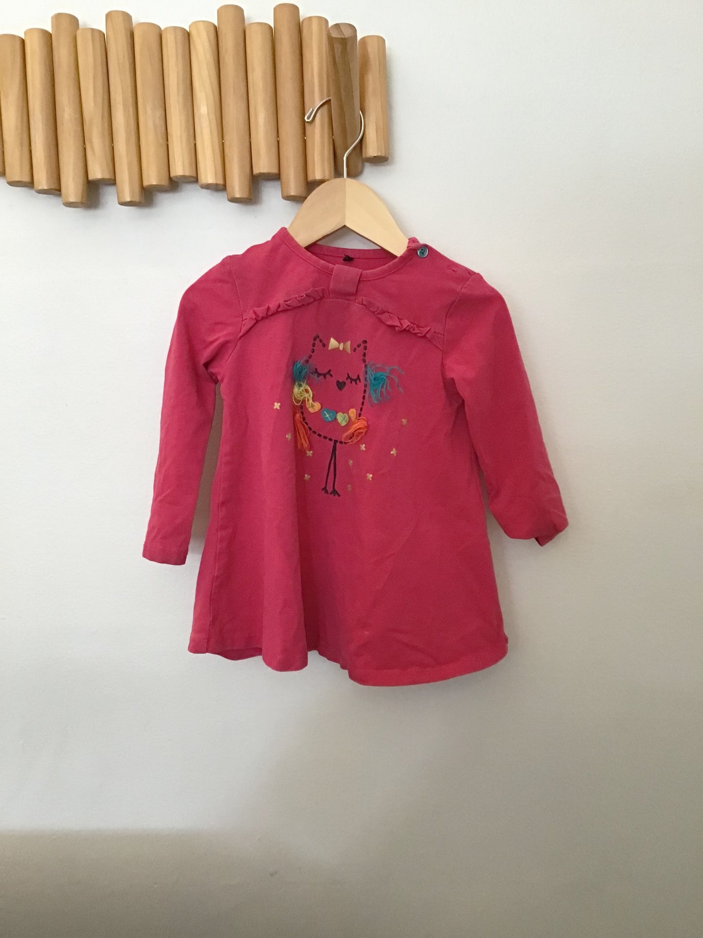 Deuxpardeux owl dress 24m