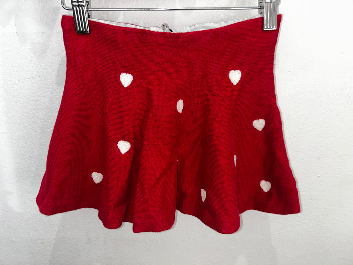 Hearts knit skirt 4-6y
