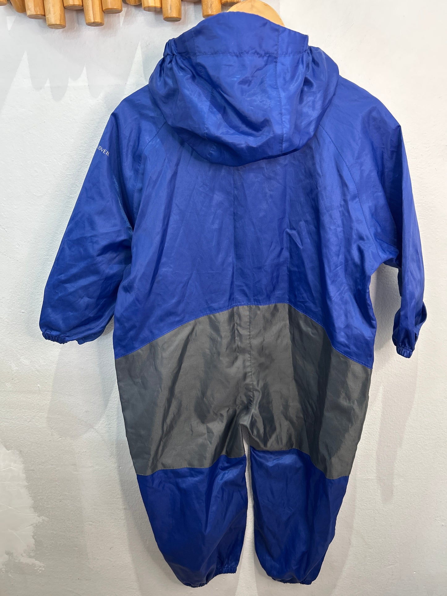 Cloud Veil blue rain romper 3y