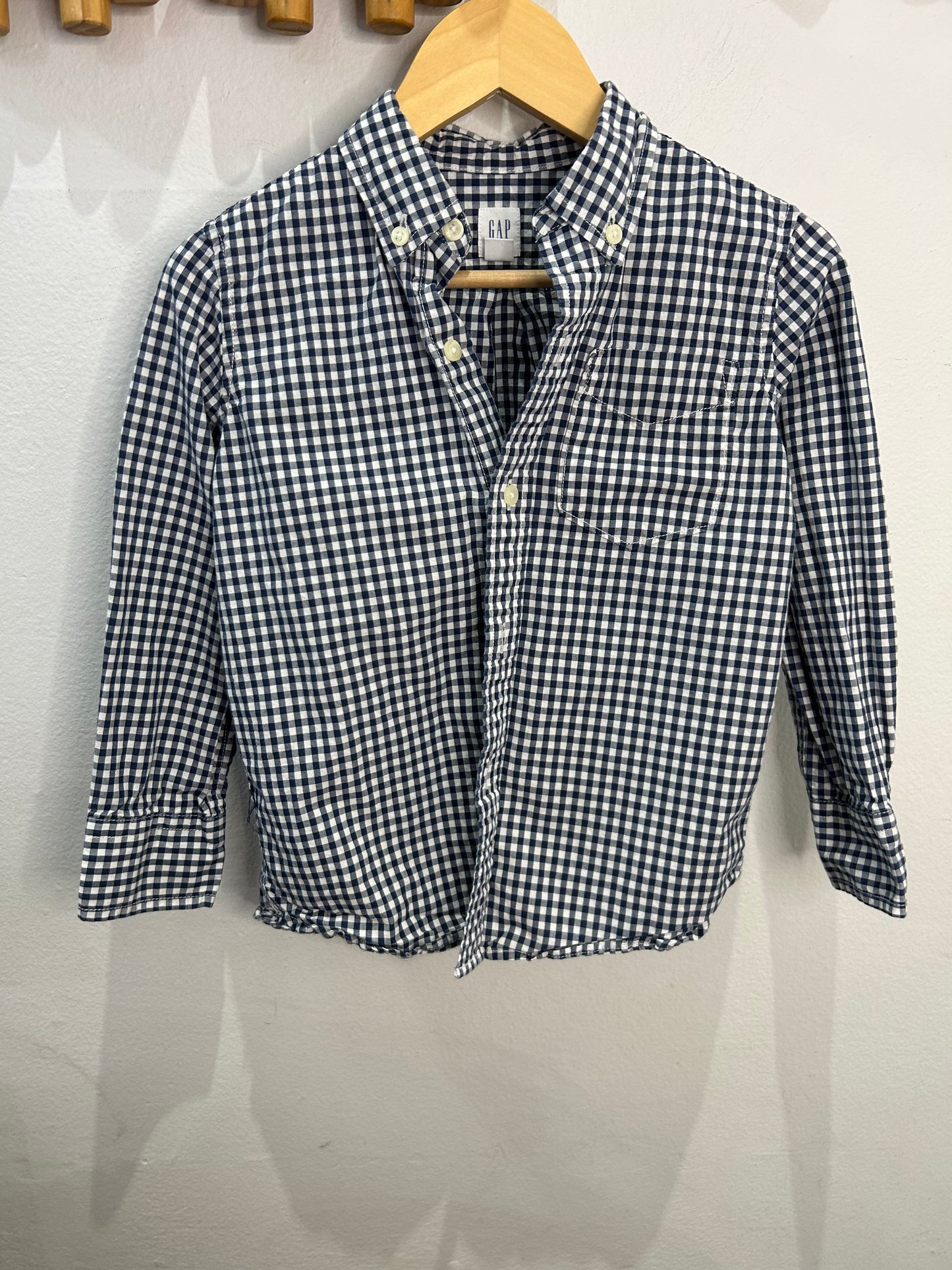 Navy checkered shirt 4-5y