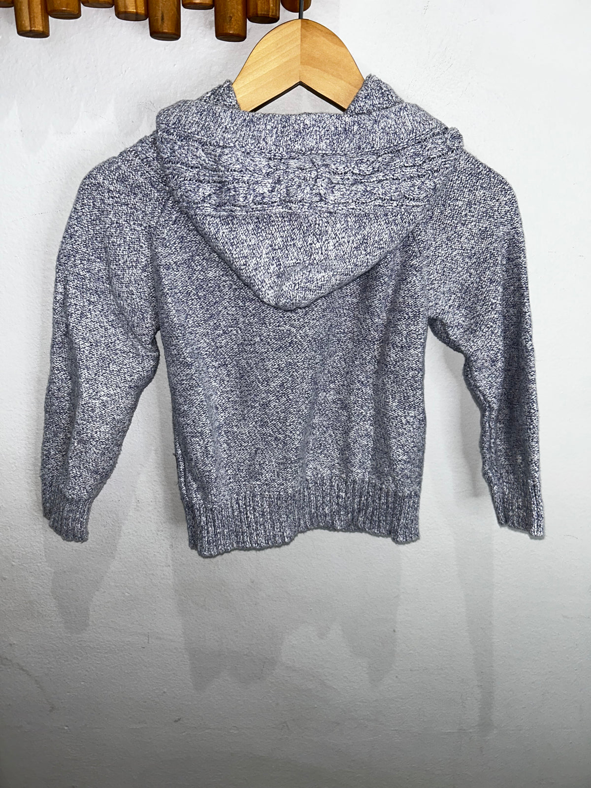 Roots blue melange sweater 4y