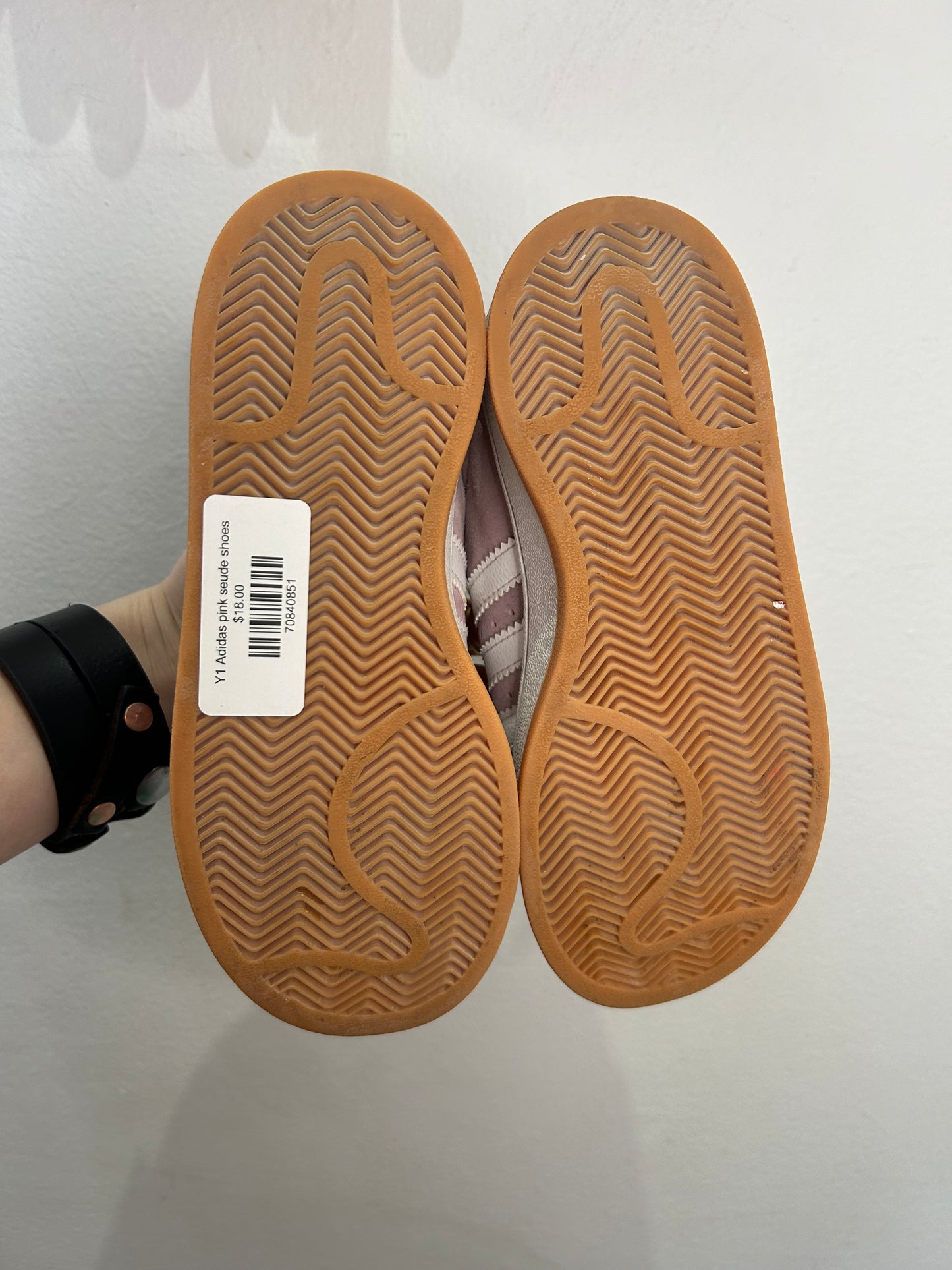 Y1 Adidas pink seude shoes