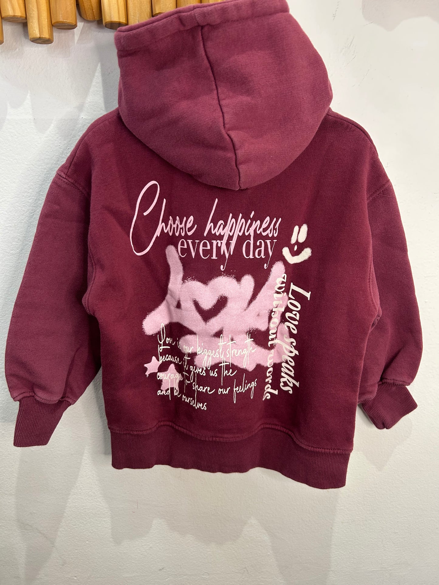 Paris bordeaux hoodie 6y