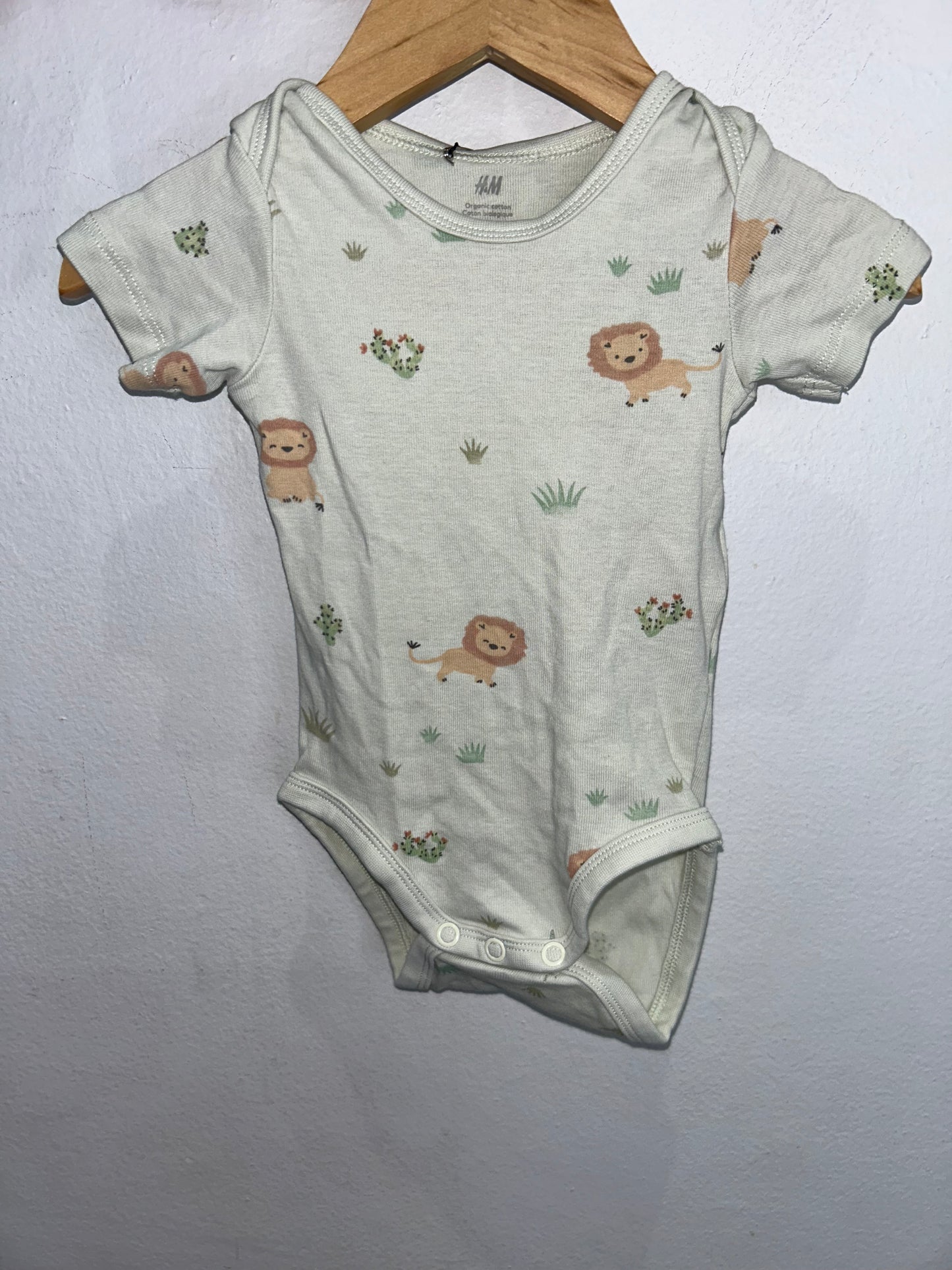 Lions green onesie 2-4m