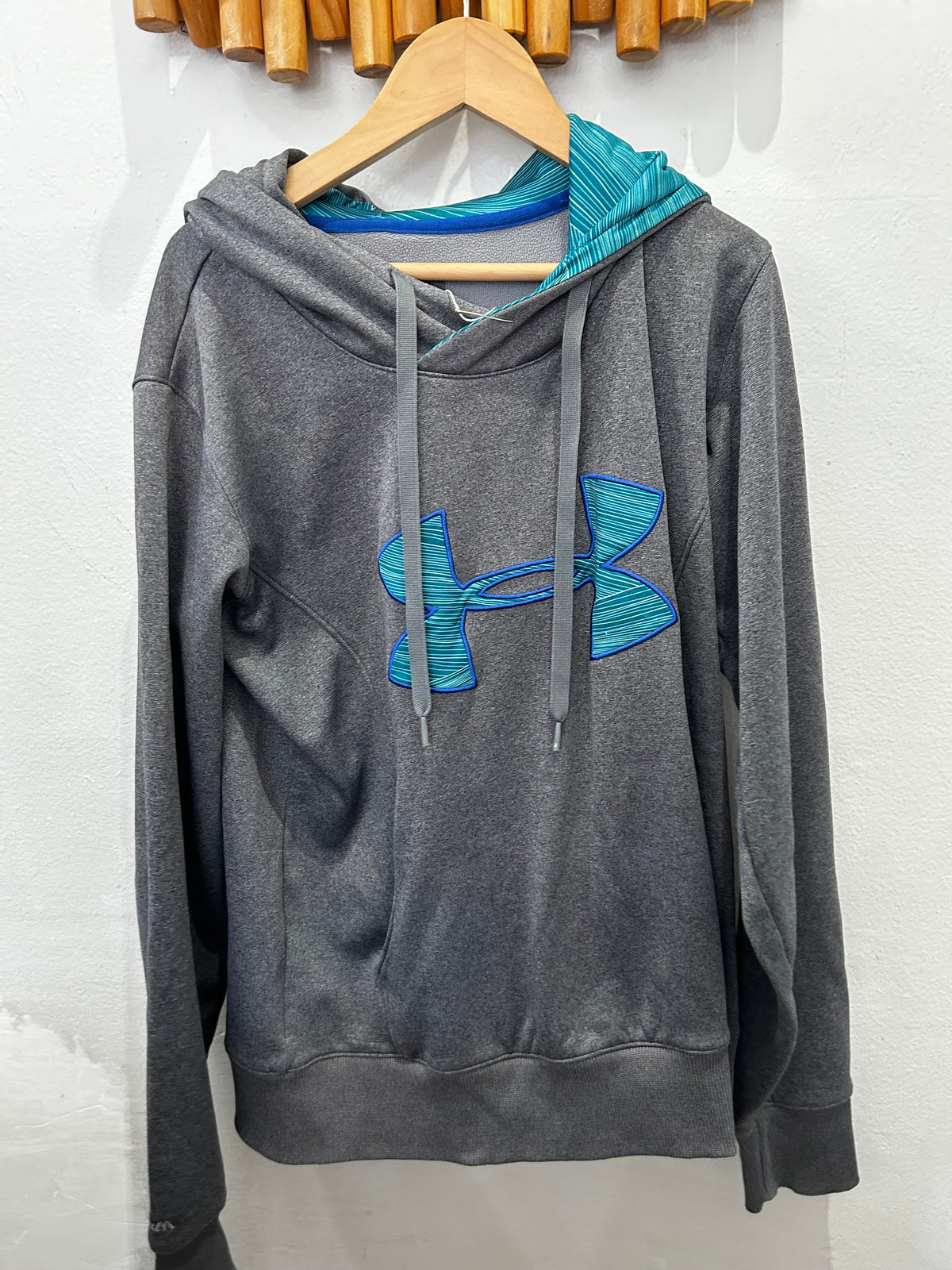 Underarmour teal logo hoodie 10y