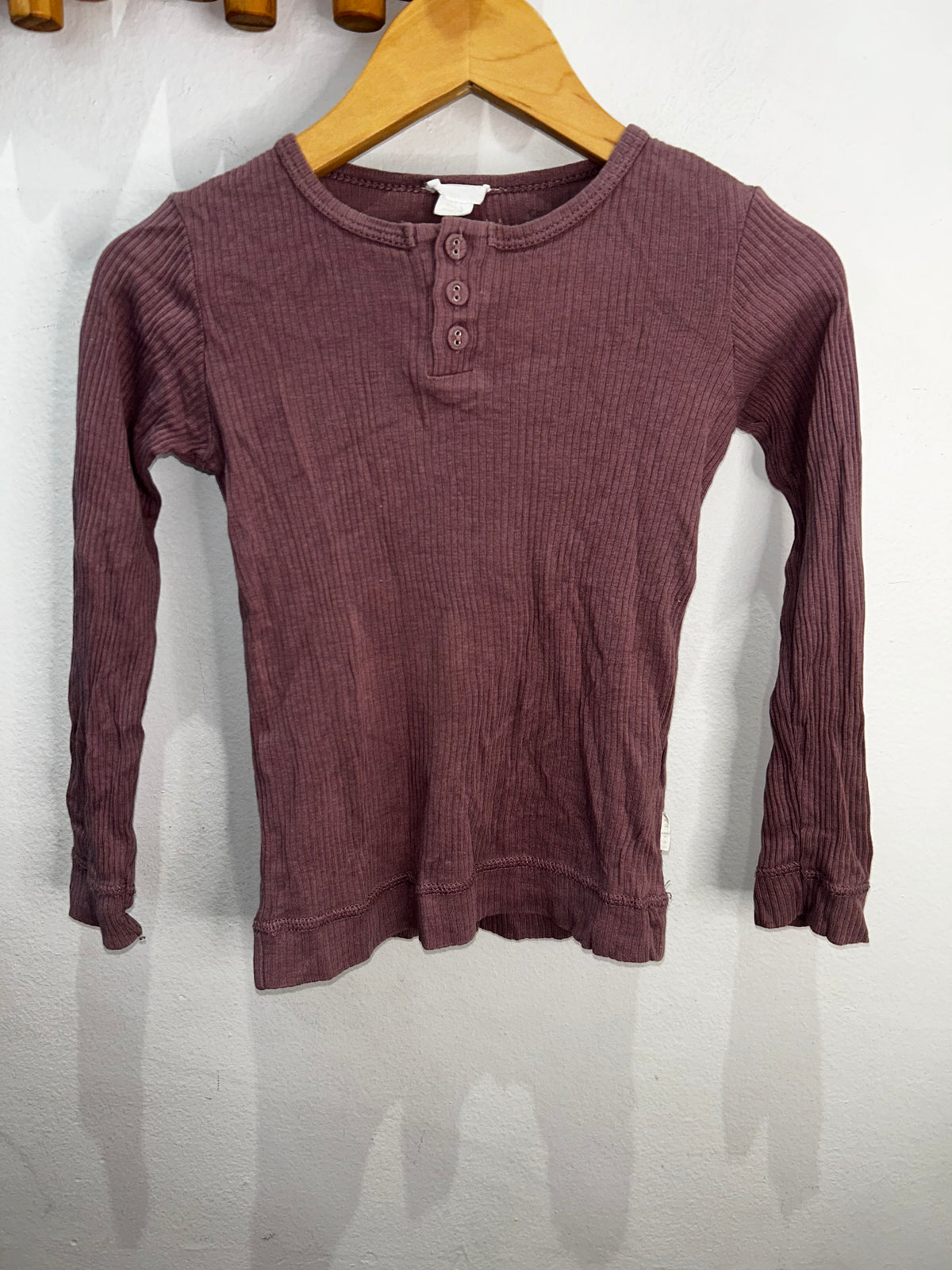 Jaime Kay mauve henley 4y