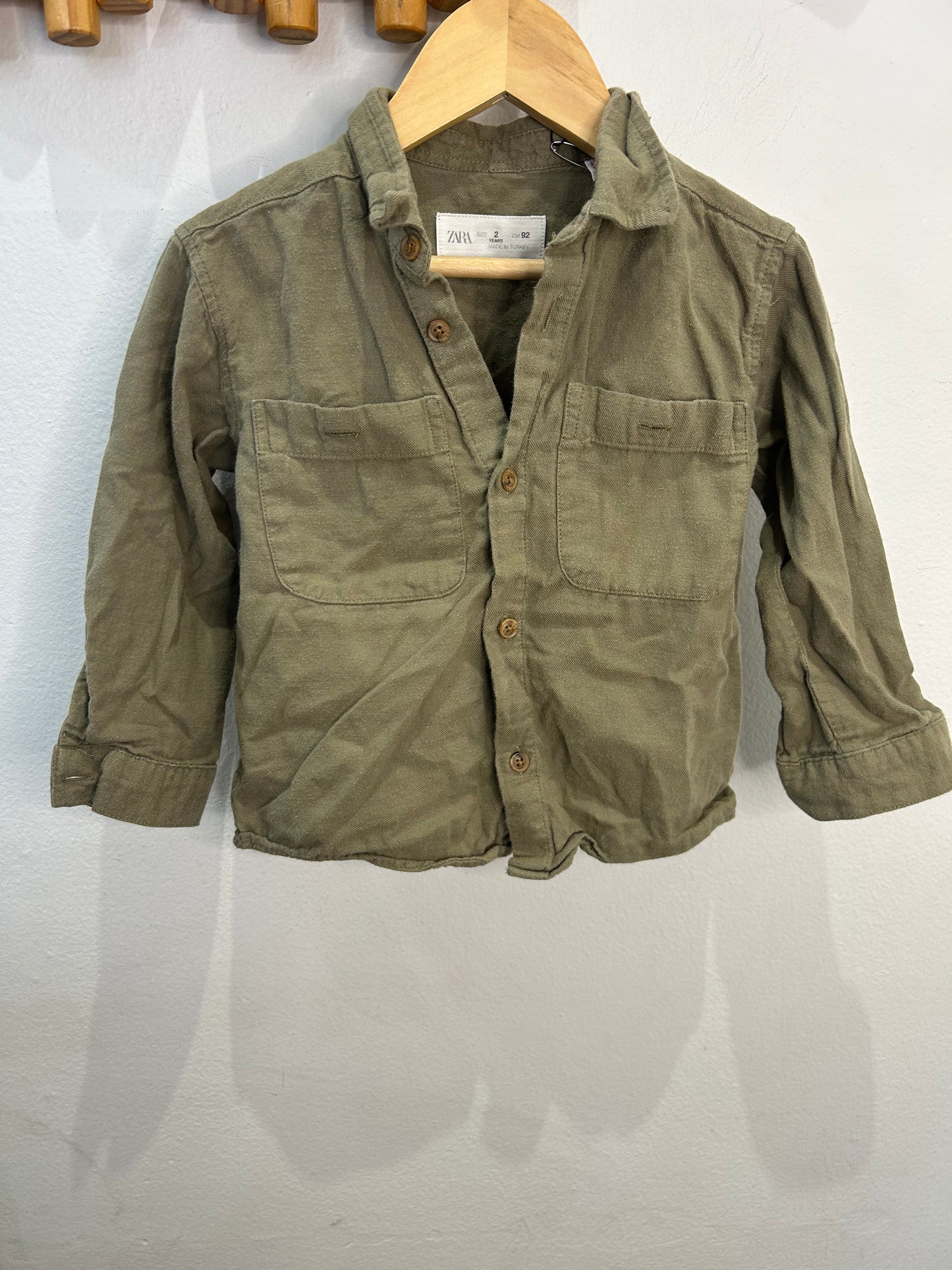Olive shirt 2y