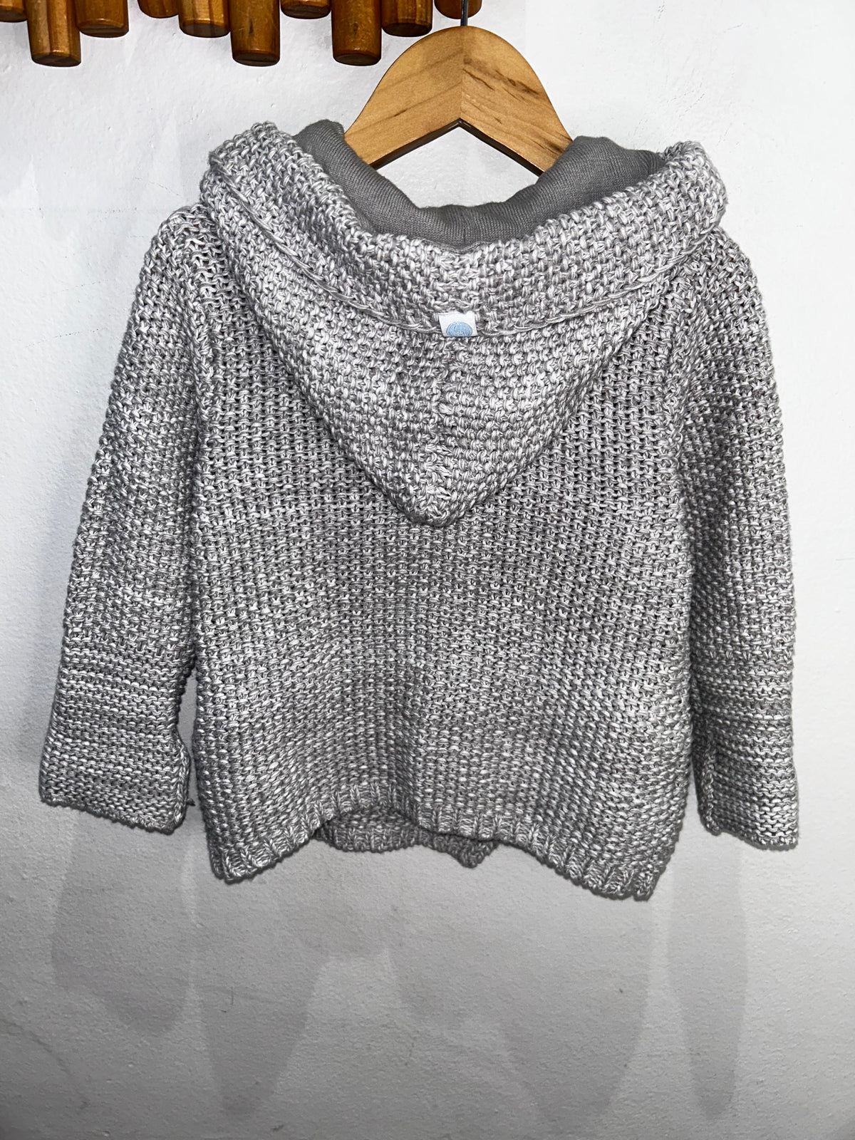 Grey double breasted cardigan 12-18m