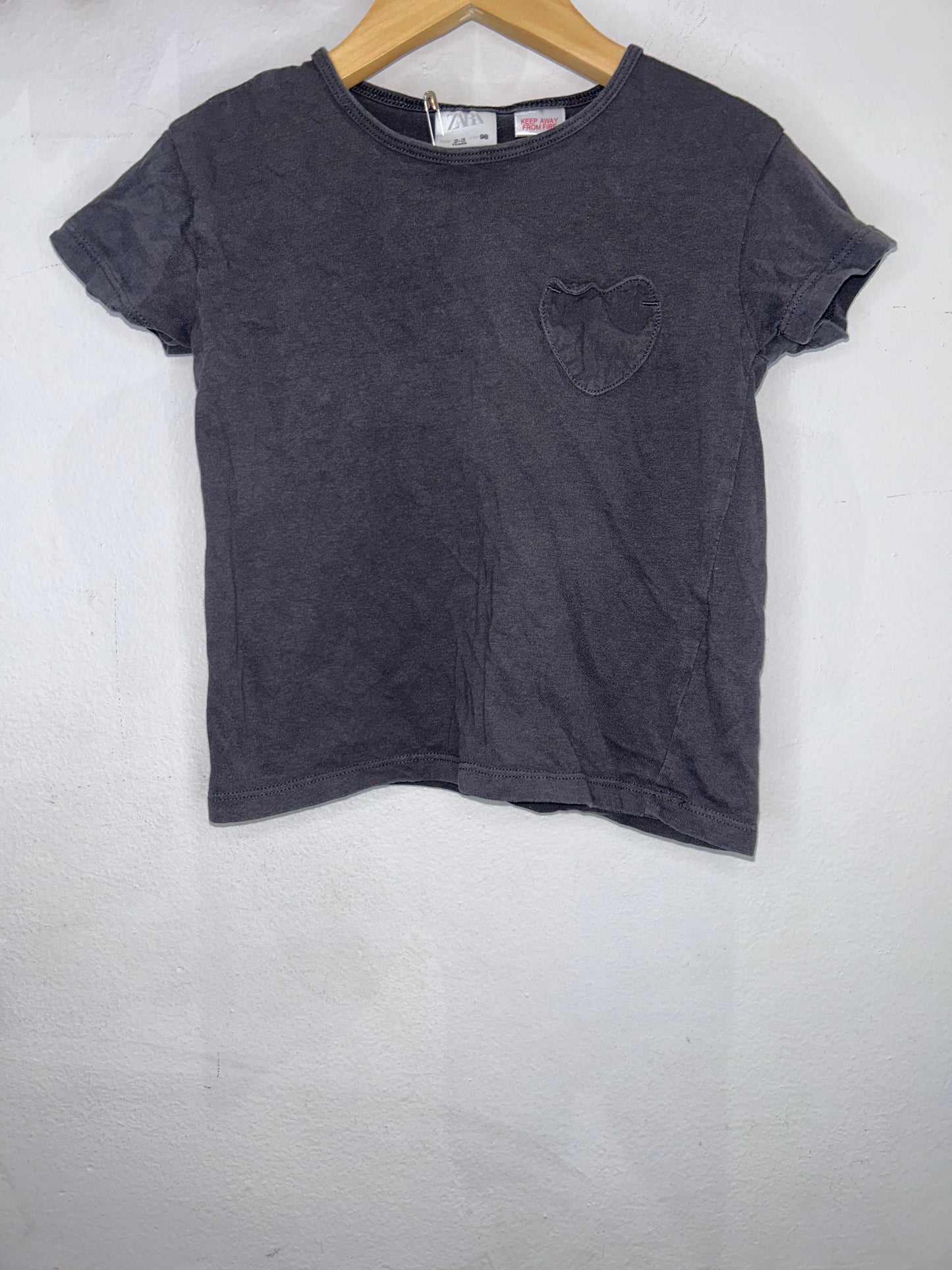 Ash heart pocket tee 2-3y