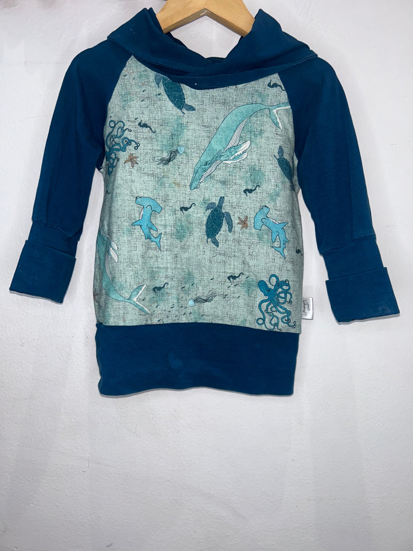 Little Blessings Handmade undersea pullover 12m-3y