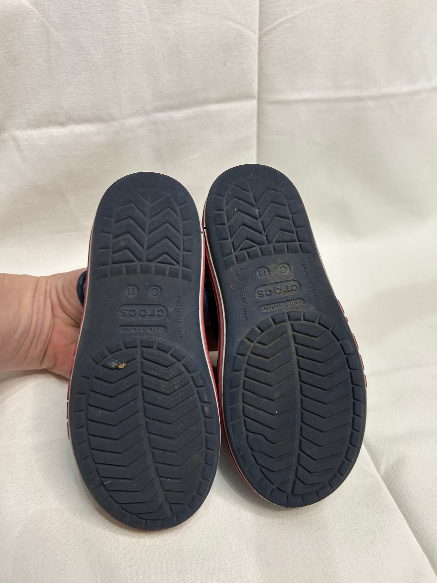 C11 navy Croc sandals