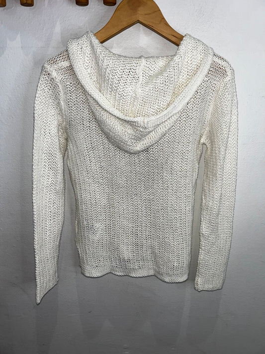 Crochet hooded sweater 7y NEW