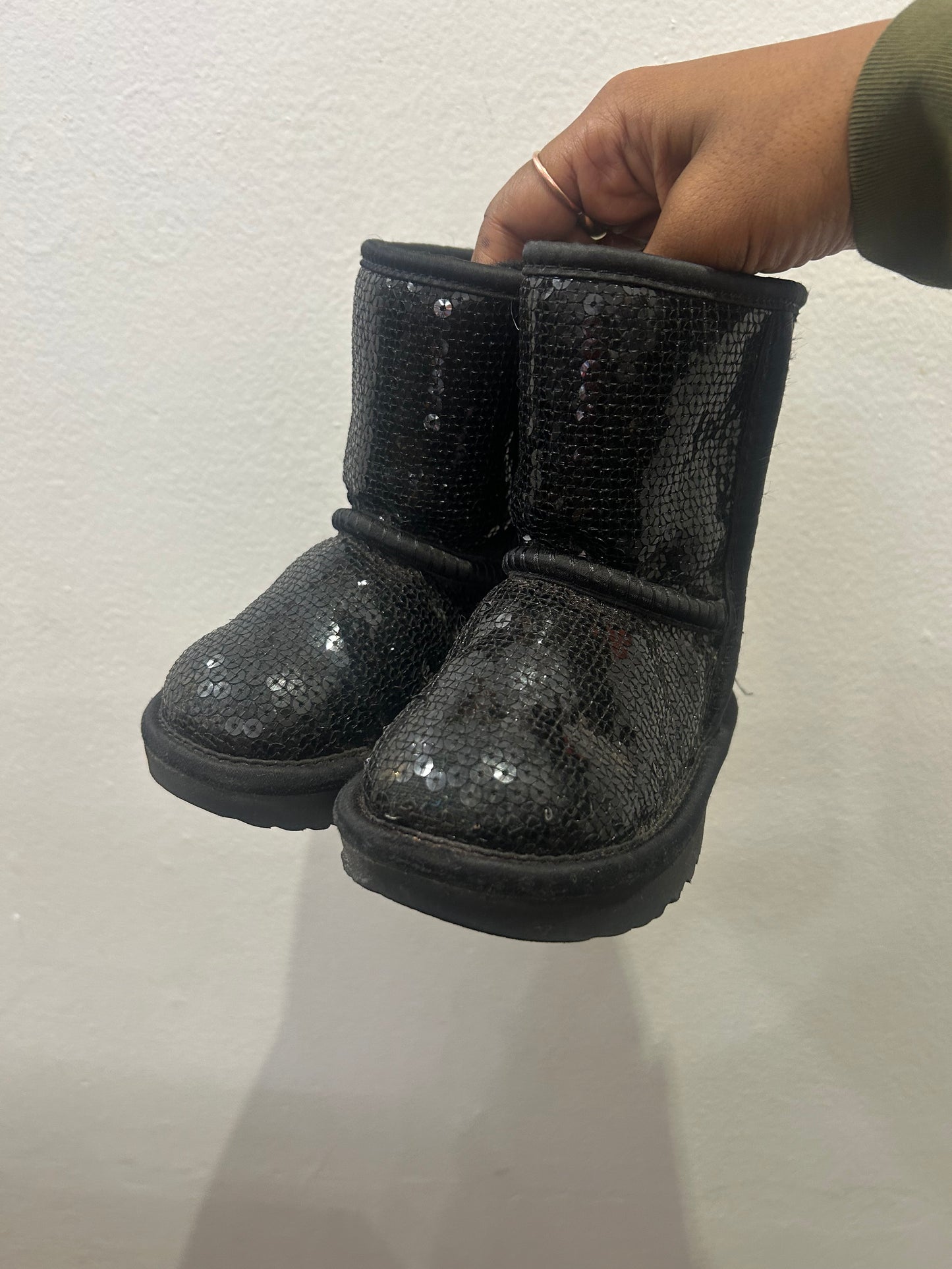 C7 black sequined Uggs