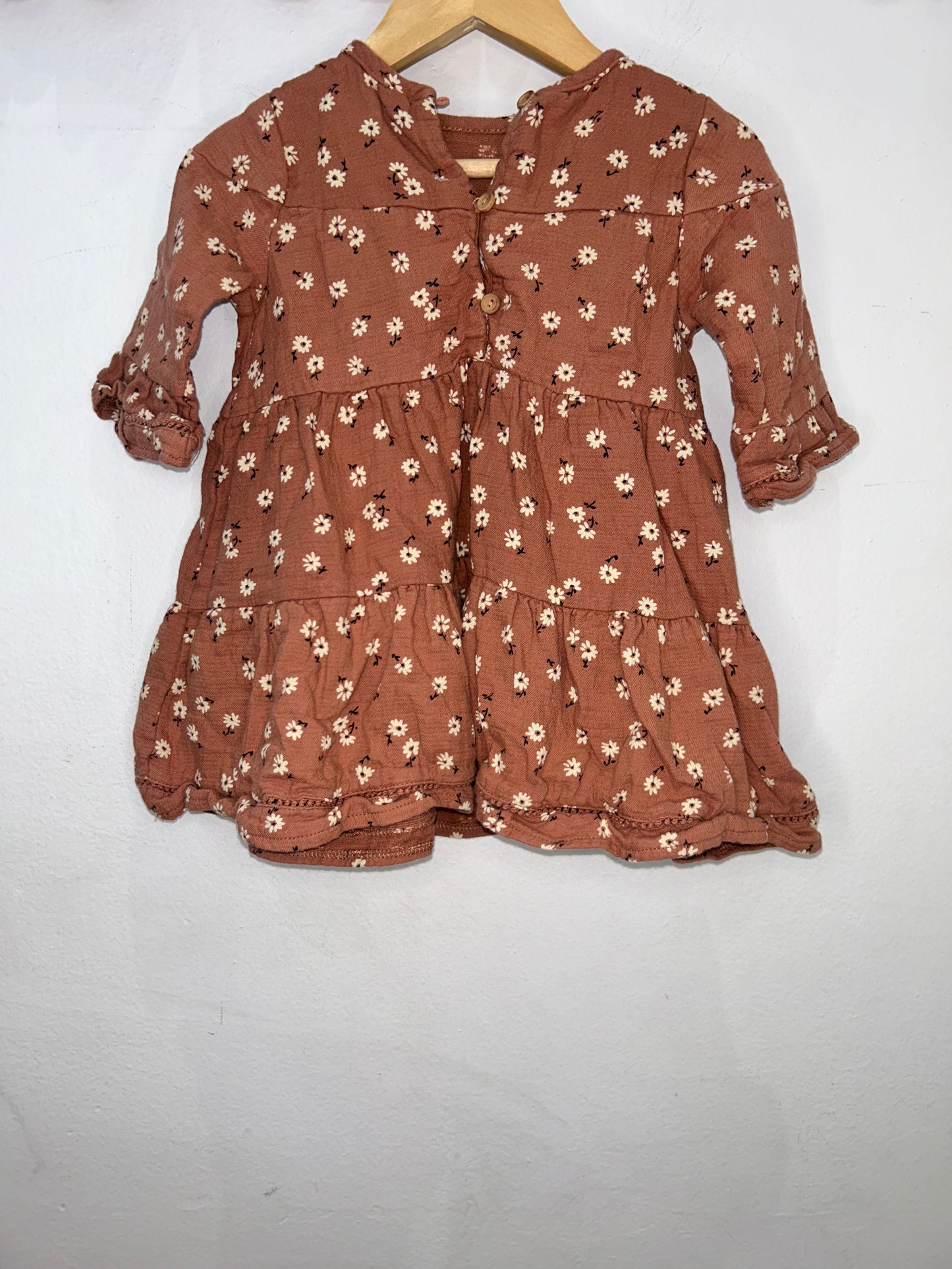 Quincy Mae brown dress 18-24m