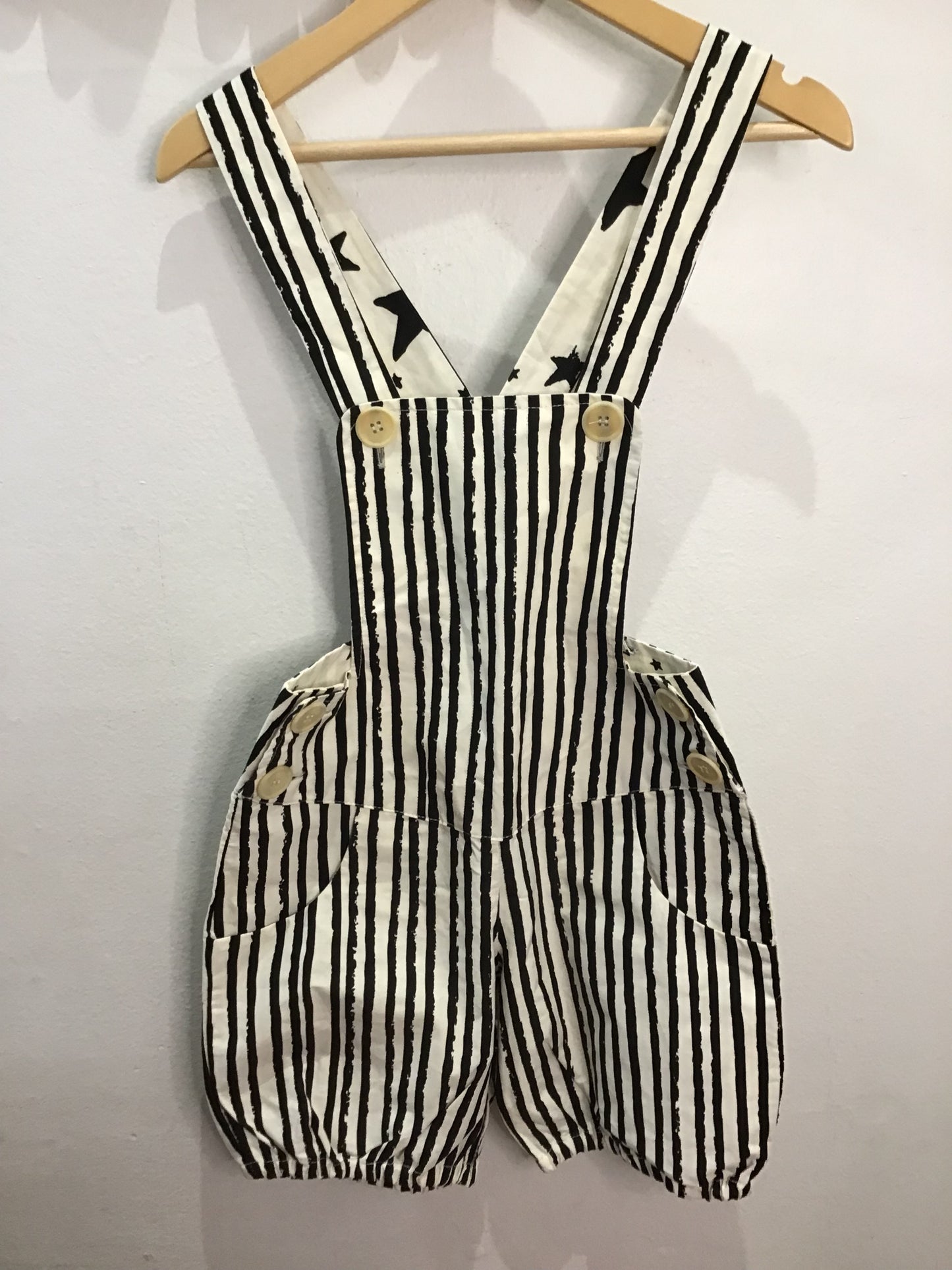 Noe et Zoe stripes shorty romper 4y NEW