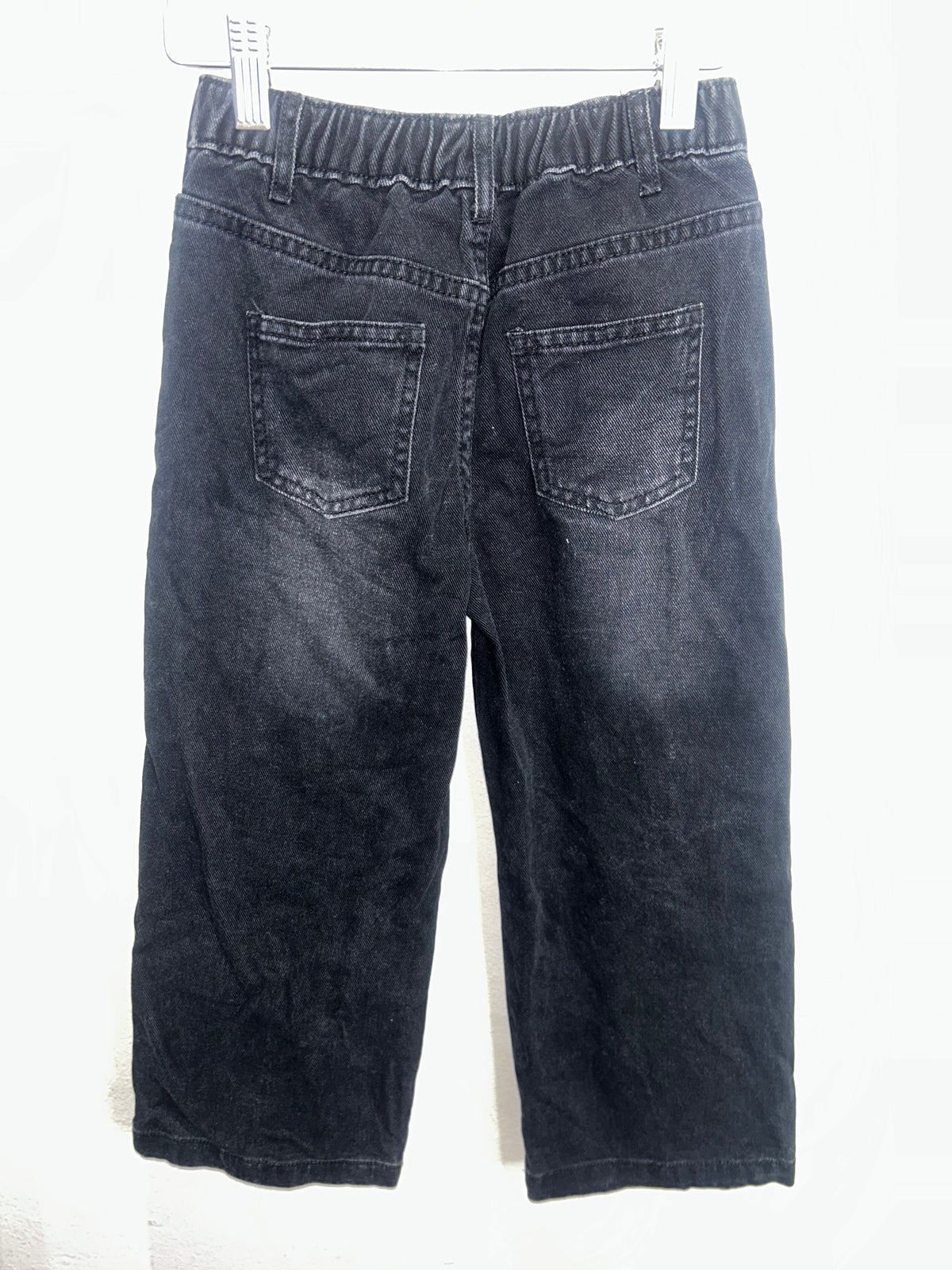 Rylee and Cru black wide leg jeans 6-7y