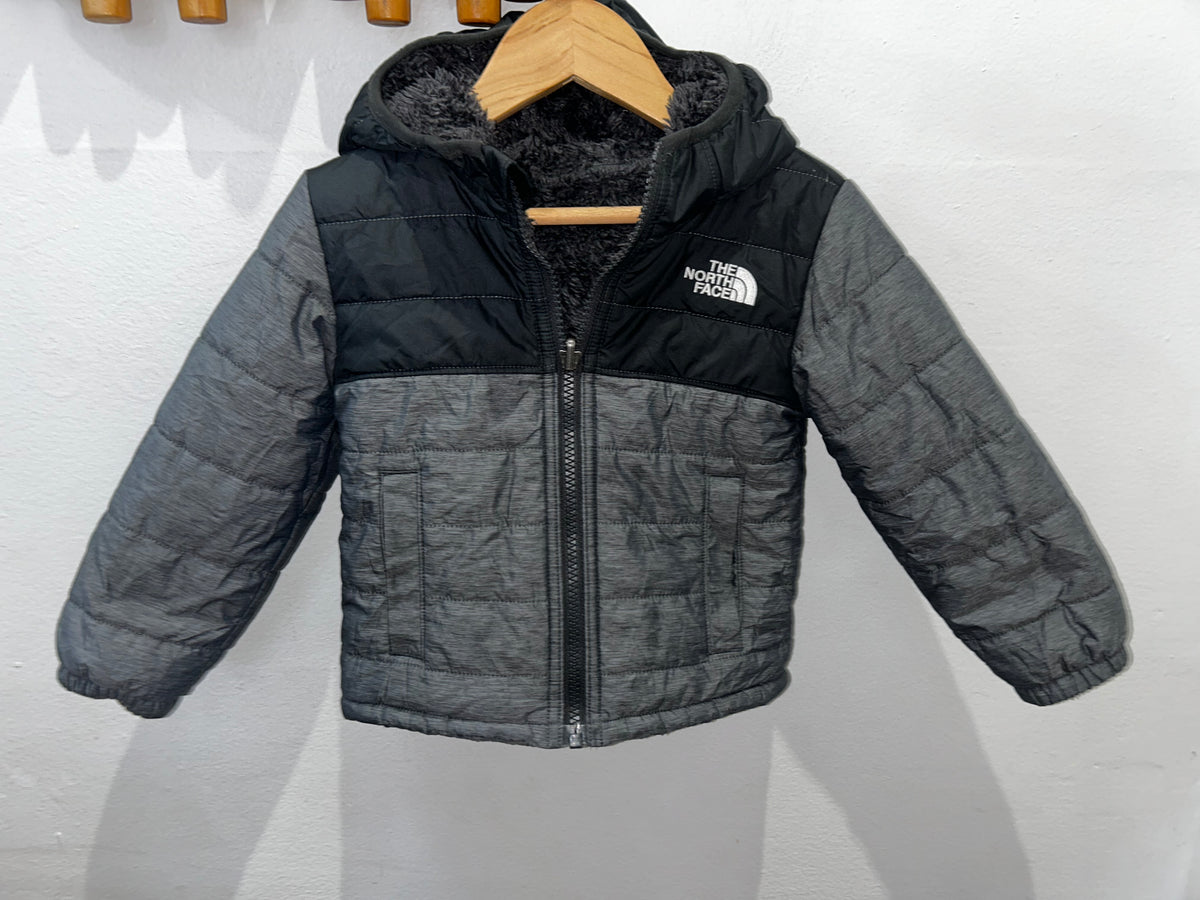 Reversible grey North Face jacket 2y