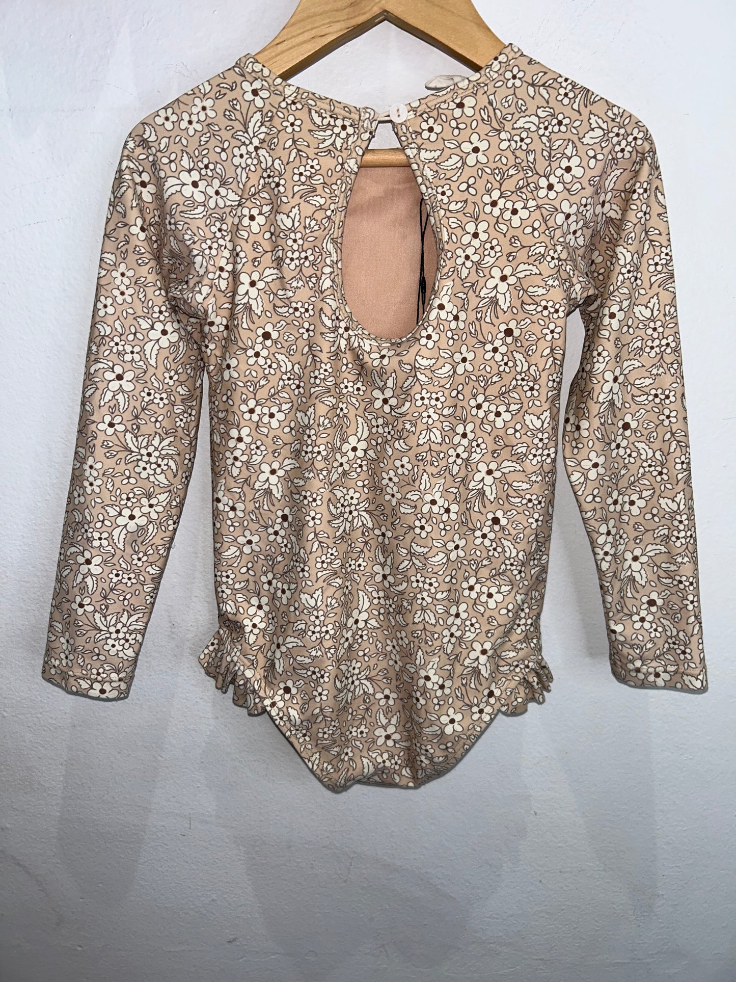 Quincy Mae brown swimsuit 4-5y