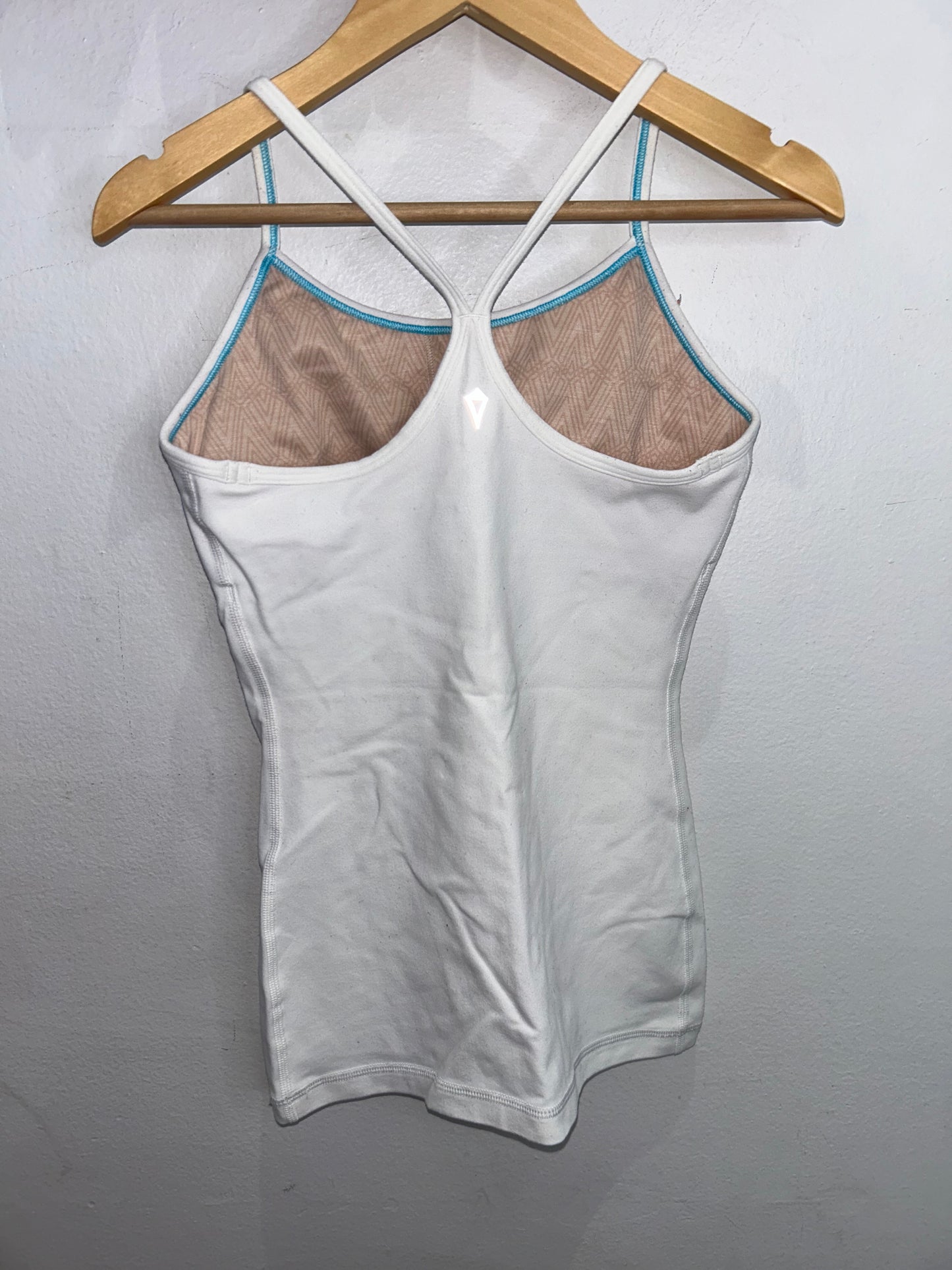 Racerback white activewear tee 10y