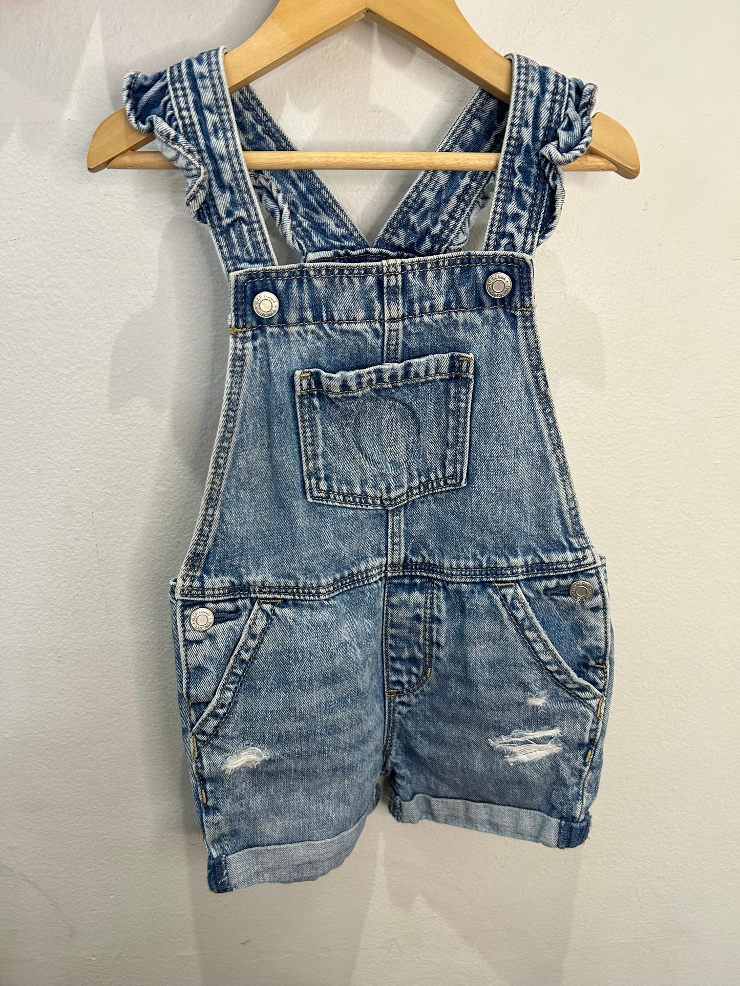 Denim shorty romper 5y