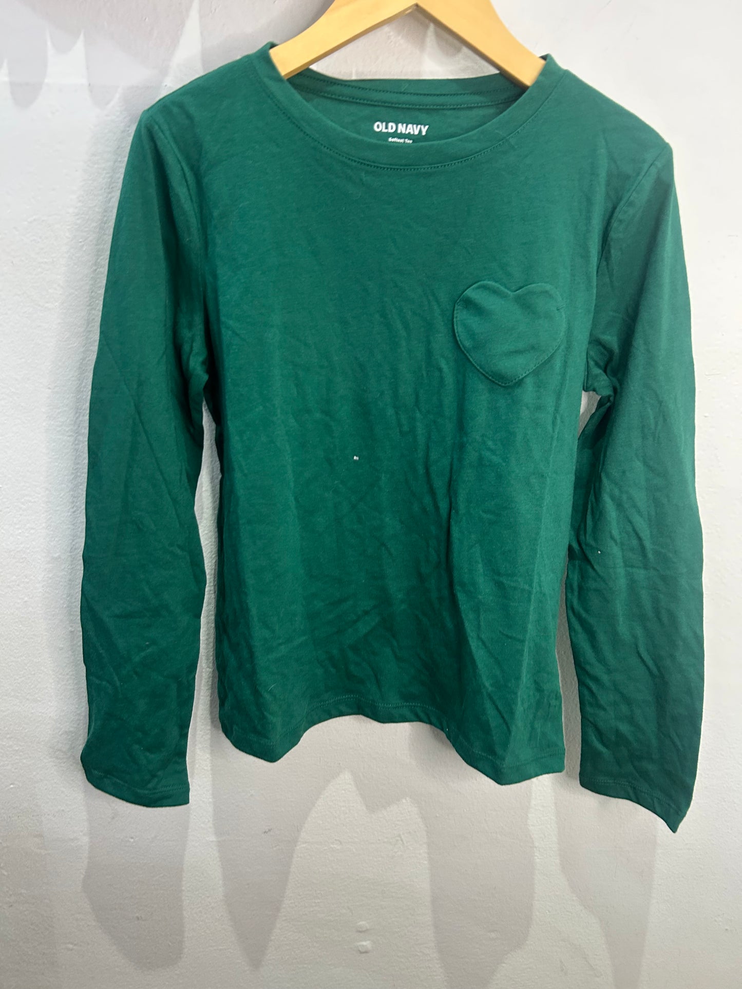 Green heart pocket longsleeve 10-12y