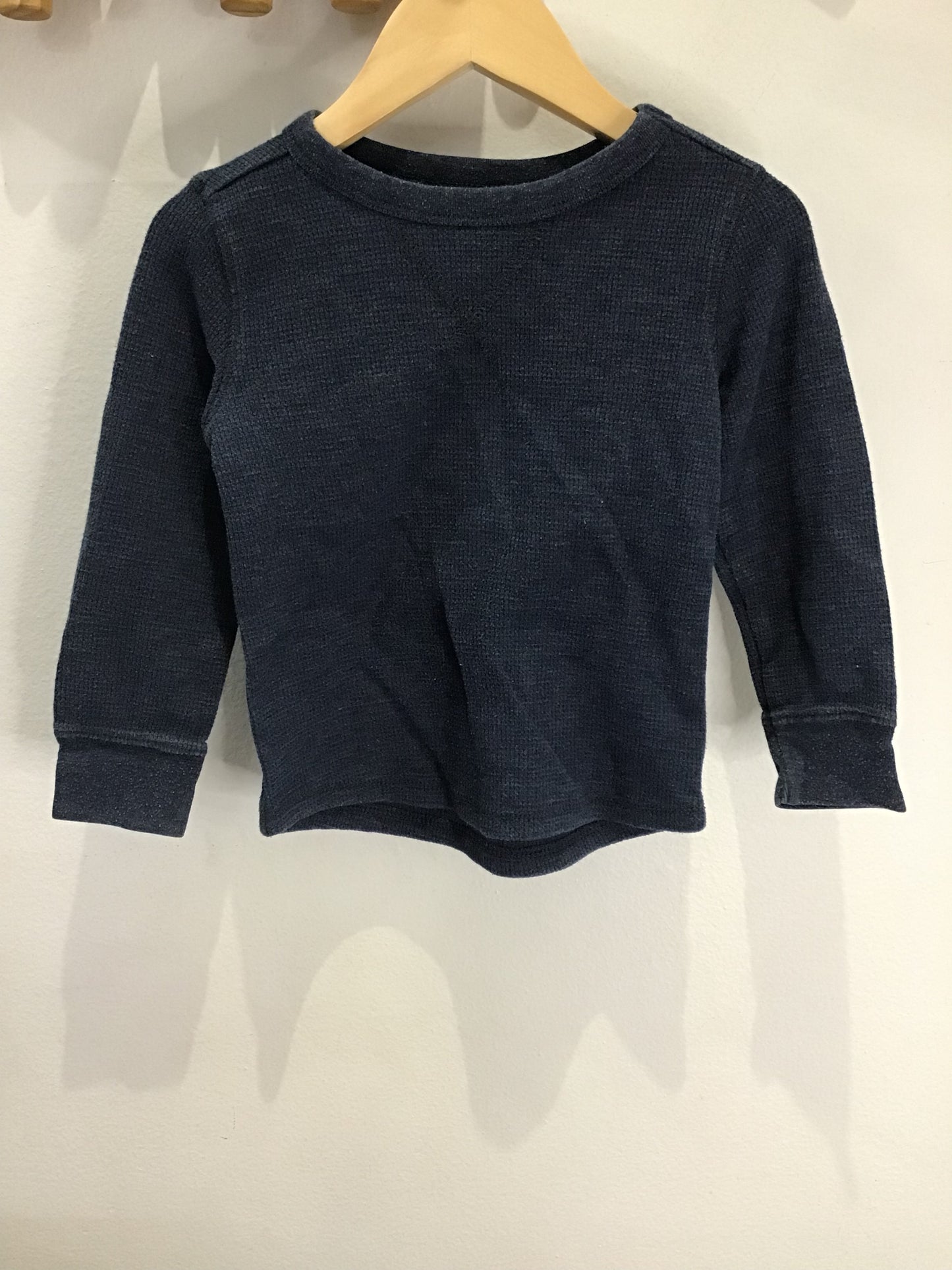 Navy waffle longsleeve 2y